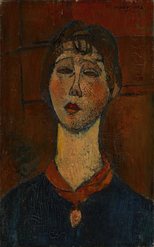 Amedeo Modigliani's 'Portrait Of Madame Dorival' features a stylized depiction of a woman.