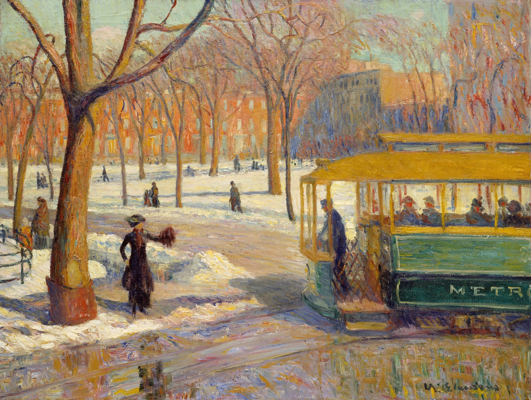The Green Car, by William James Glackens, public domain