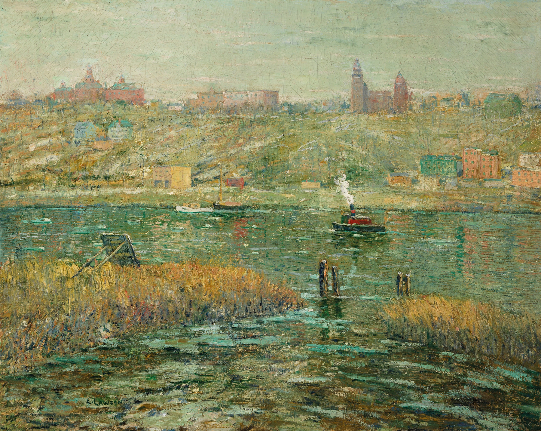 Harlem River, by Ernest Lawson, public domain