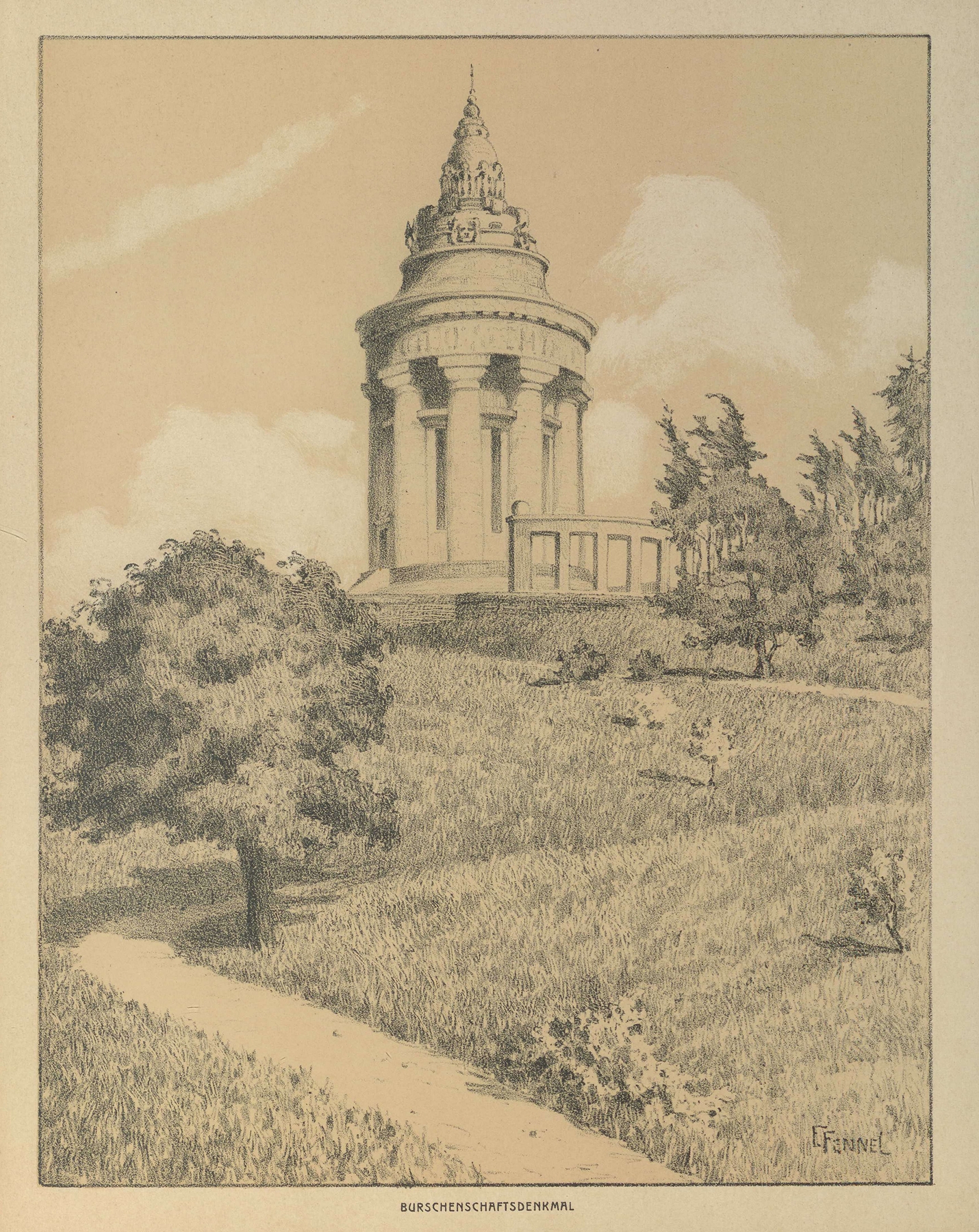 Burschenschaftsdenkmal, by Friedrich Fennel, public domain