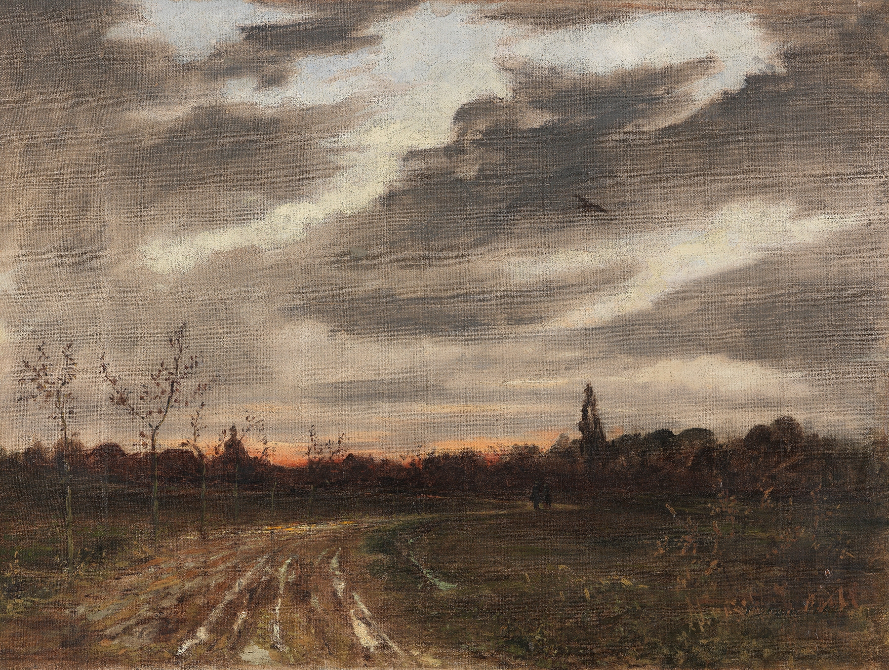 Abendstimmung nach dem Regen am Weg nach Niedergrunstedt, by Paul Baum, public domain