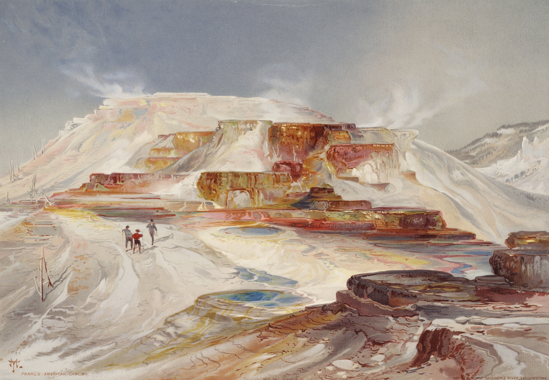 Hot Springs of Gardiner’s River, Yellowstone, by Thomas Moran, public domain