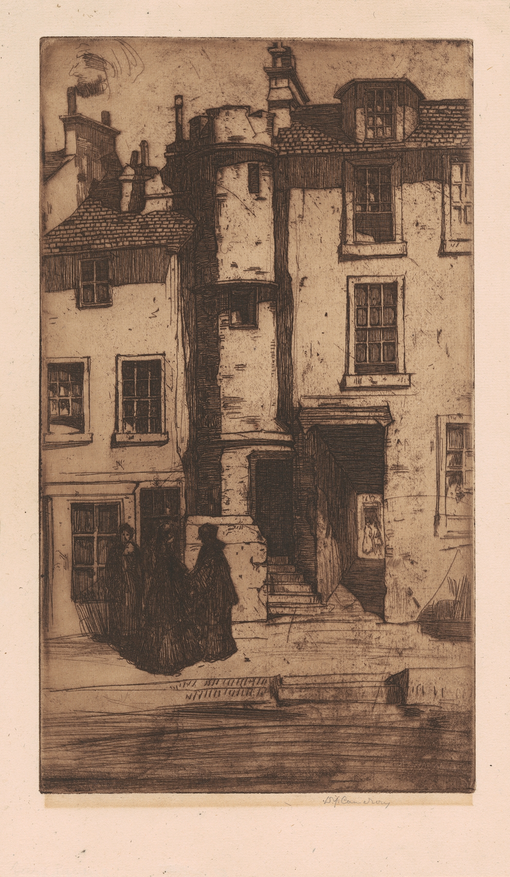 Old Houses, Stirling, by David Young Cameron, public domain