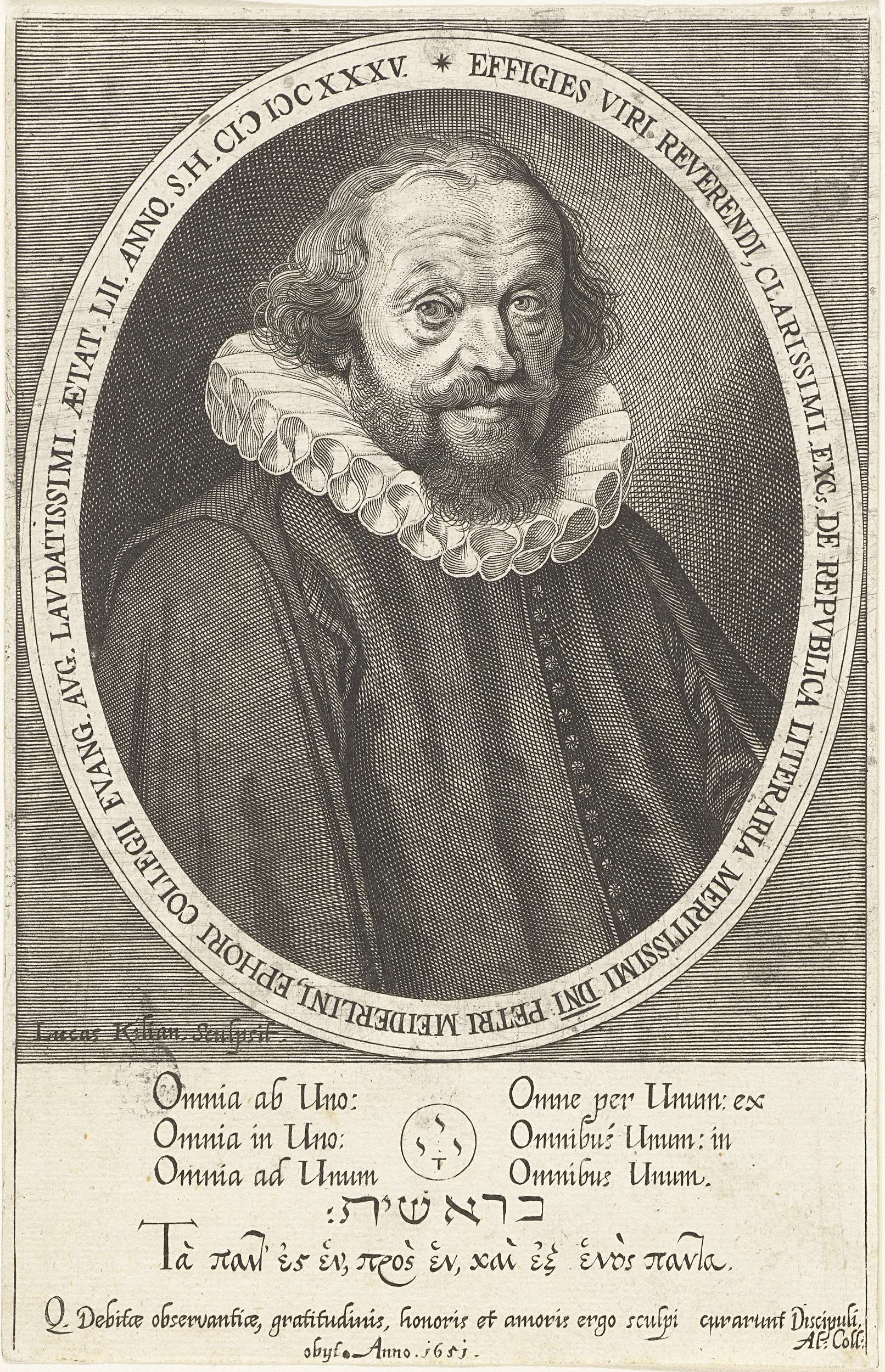 Engraving of Peter Meiderlin by Lucas Kilian