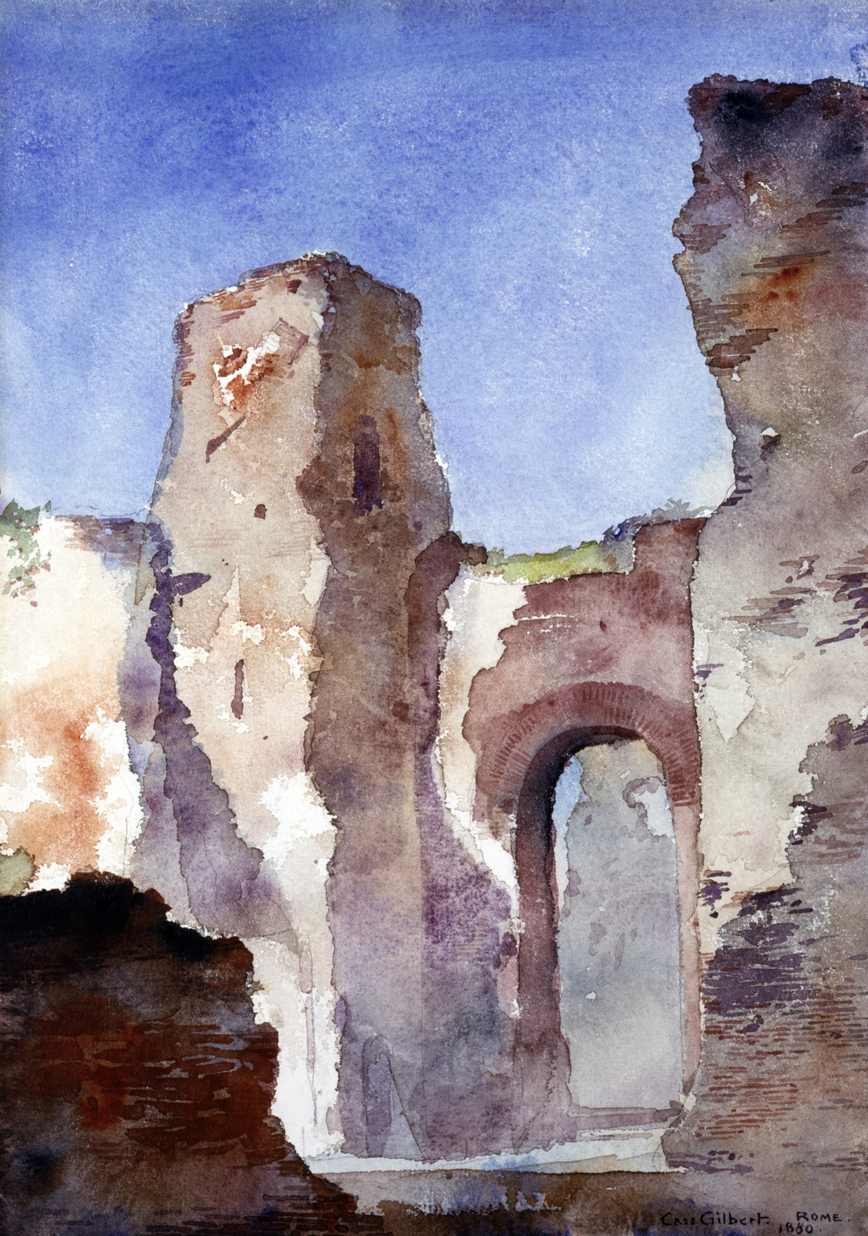 Baths of Caracalla, Rome, by Cass Gilbert, public domain