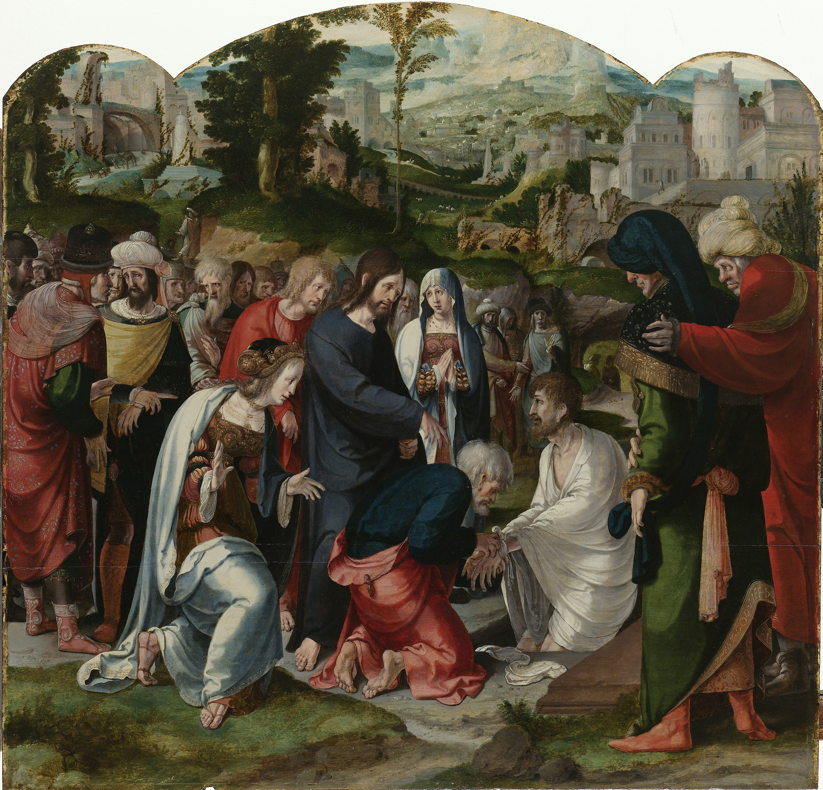 The Raising of Lazarus, oil on panel by Aertgen Claesz van Leyden