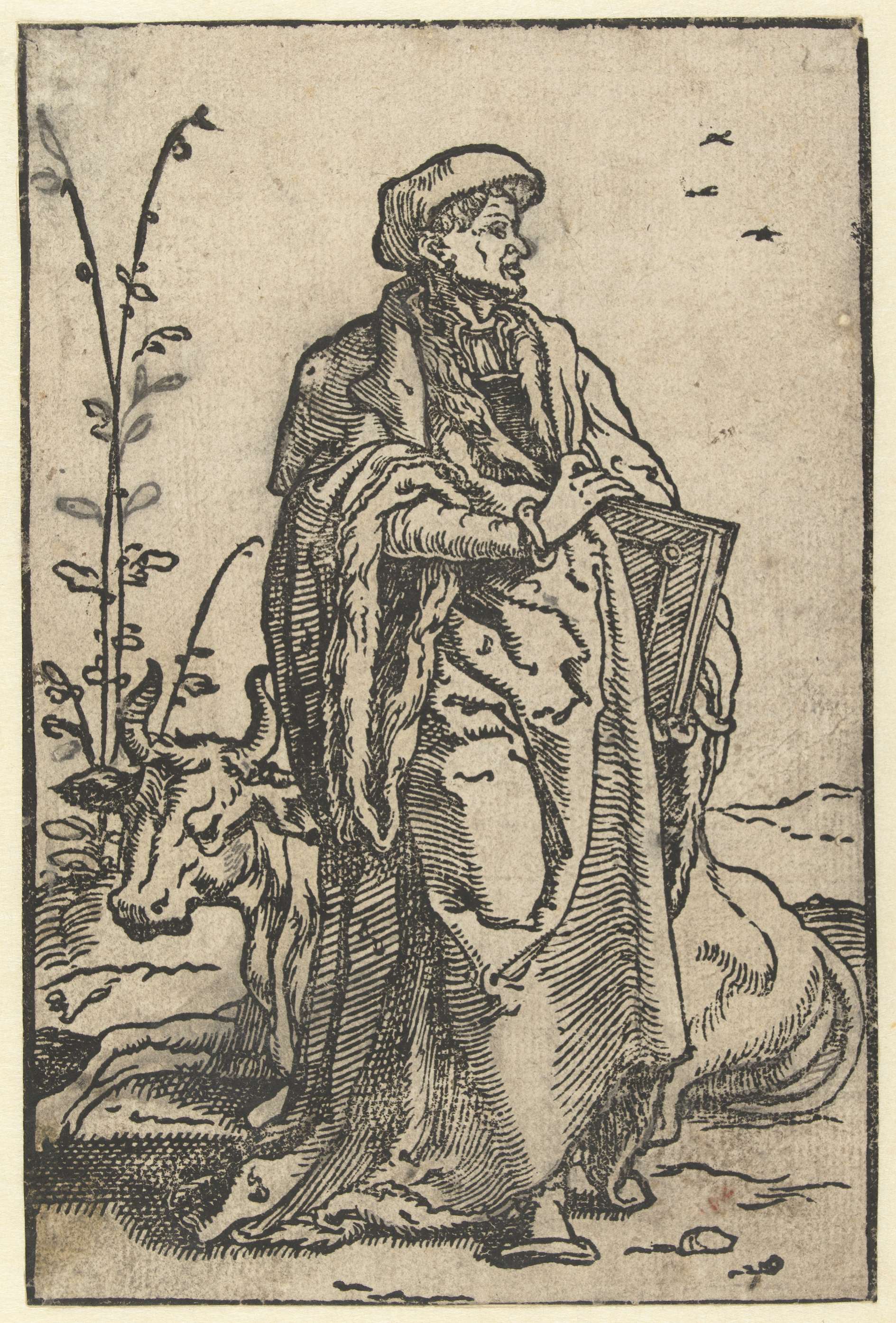 Religious portrait of Evangelist Lucas by Jan Swart van Groningen, oil painting