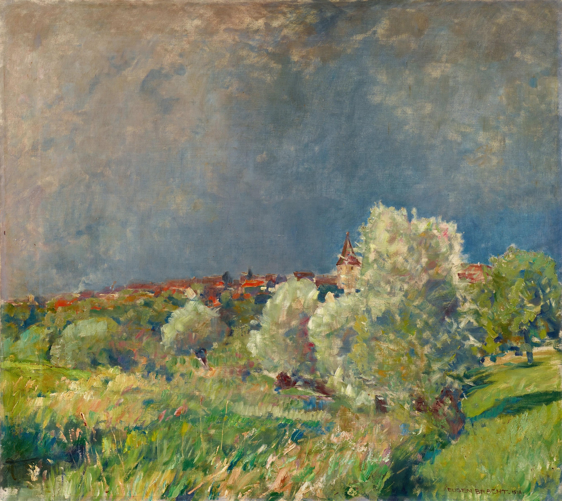 Nach dem Regenschauer, by Eugen Bracht, public domain