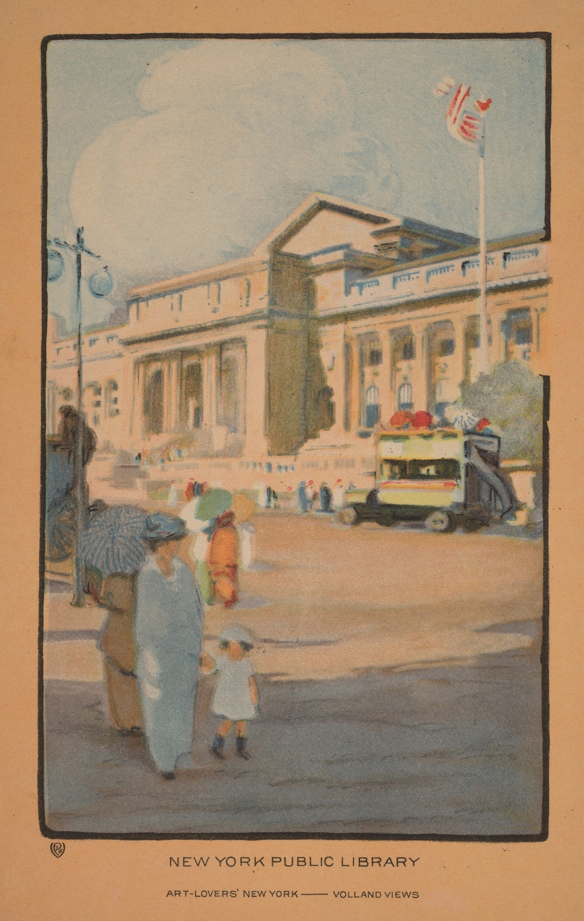 New York Public Library, by Rachael Robinson Elmer, public domain