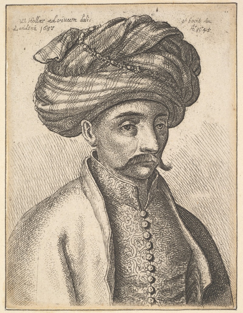 Portrait of a Turkish man by Wenceslaus Hollar.