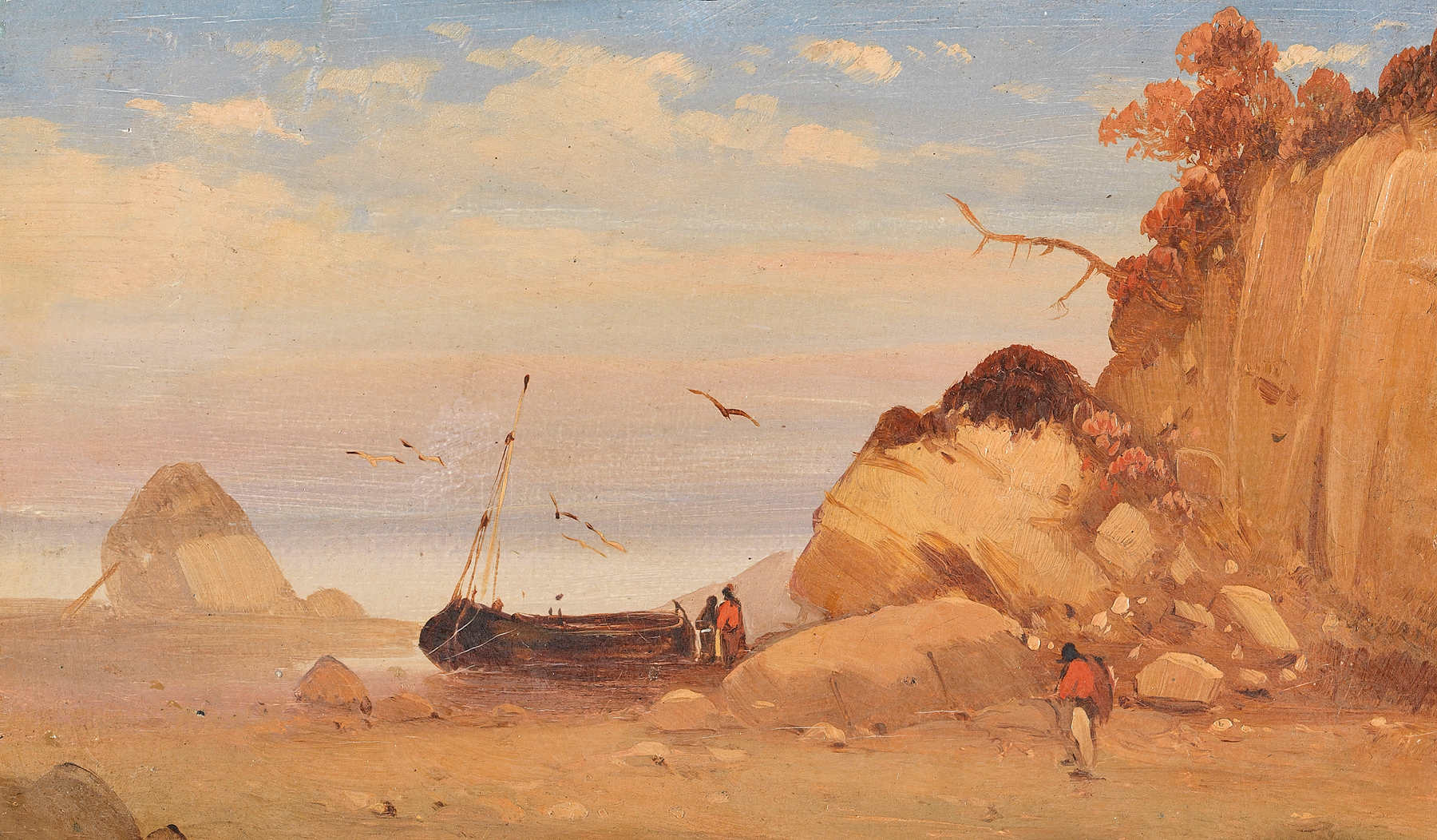 Zugeschrieben – Fischer am Ostseestrand, by Carl Blechen, public domain