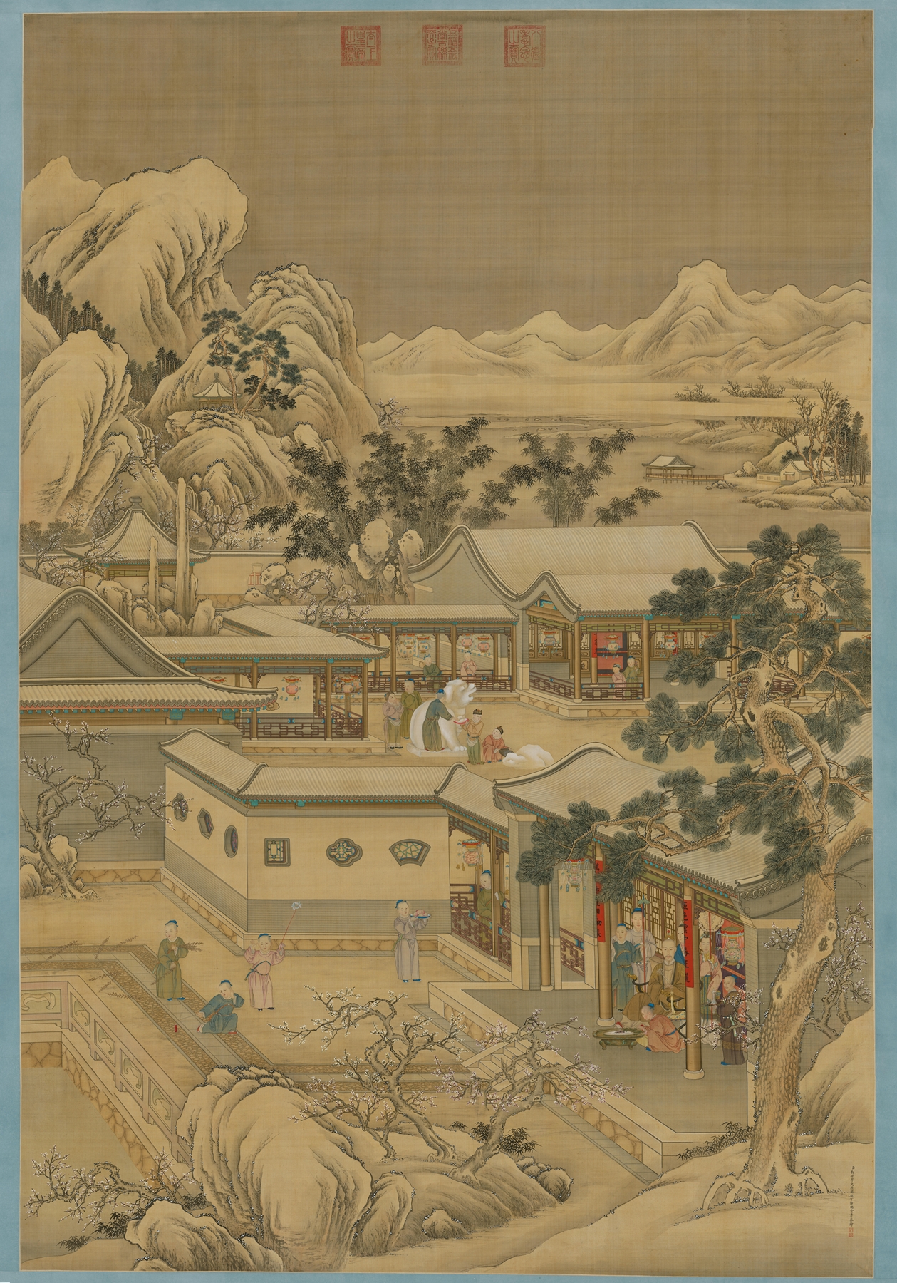Emperor Qianlong Enjoys New Year’s Pleasures, by Giuseppe Castiglione, public domain