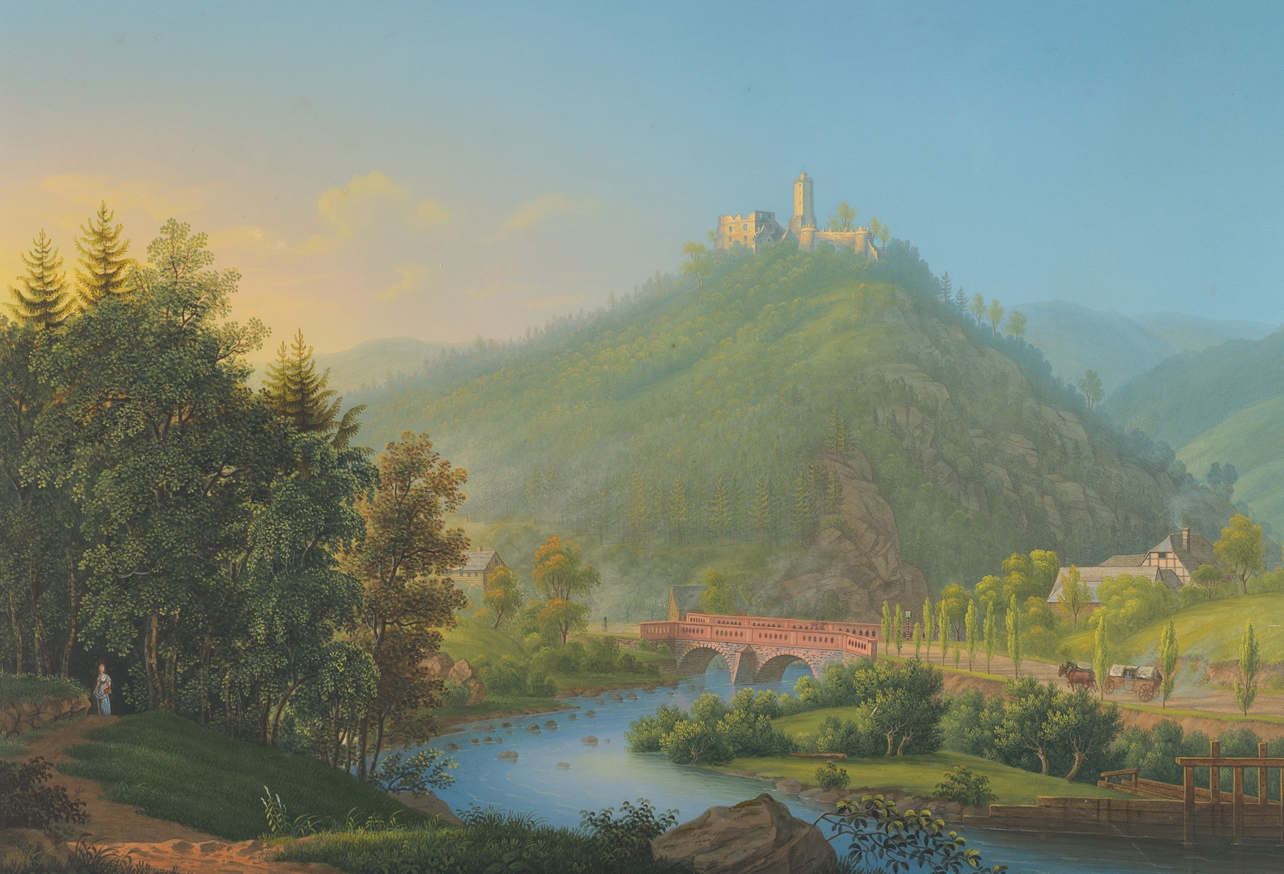 Landscape of the Weistritz River Valley by Johann Heinrich Bleuler, late 18th–19th century