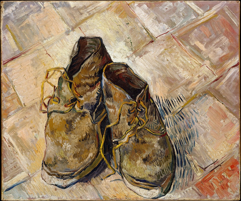 Vincent van Gogh's 'Shoes' features a pair of worn shoes, showcasing texture and color.