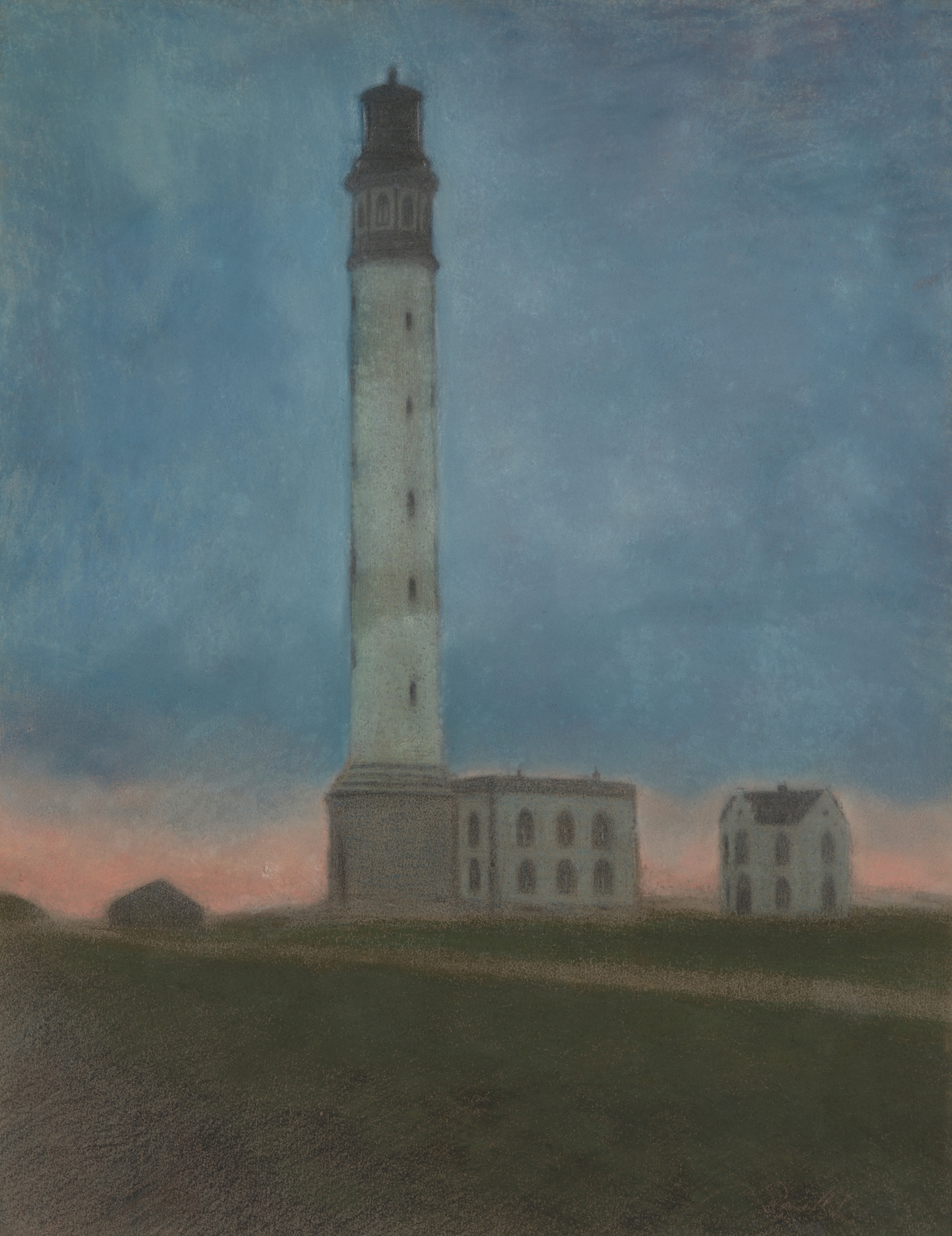 De vuurtoren van Oostende bij zonsopgang, by Léon Spilliaert, public domain