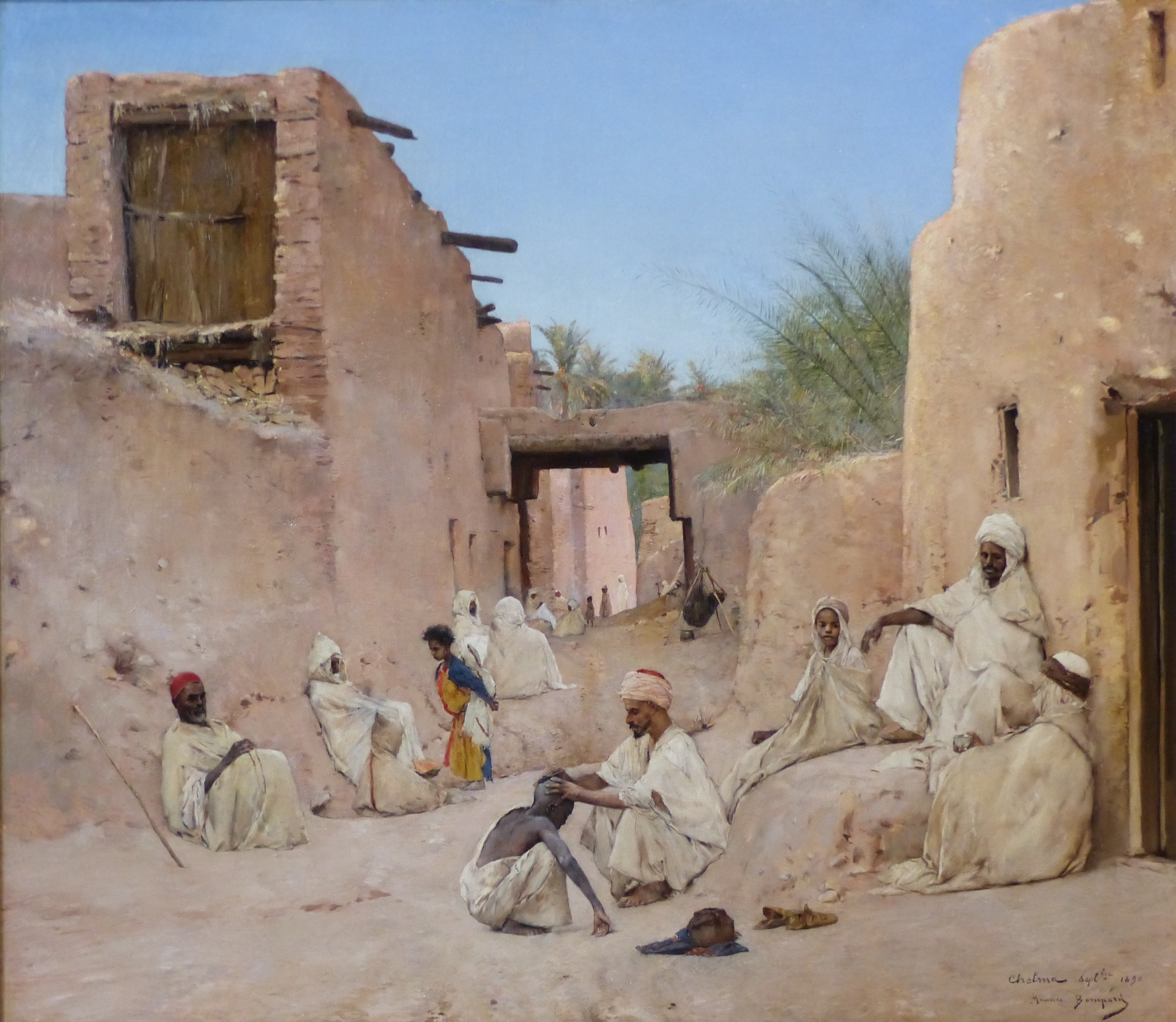 Landscape of A Street In The Oasis Of Chetma by Maurice Bompard, oil painting