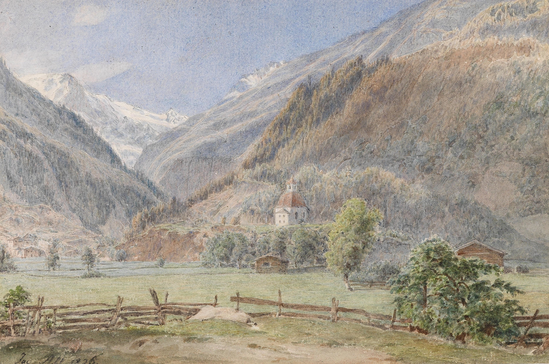 Bick auf Böckstein, by Jakob Alt, public domain