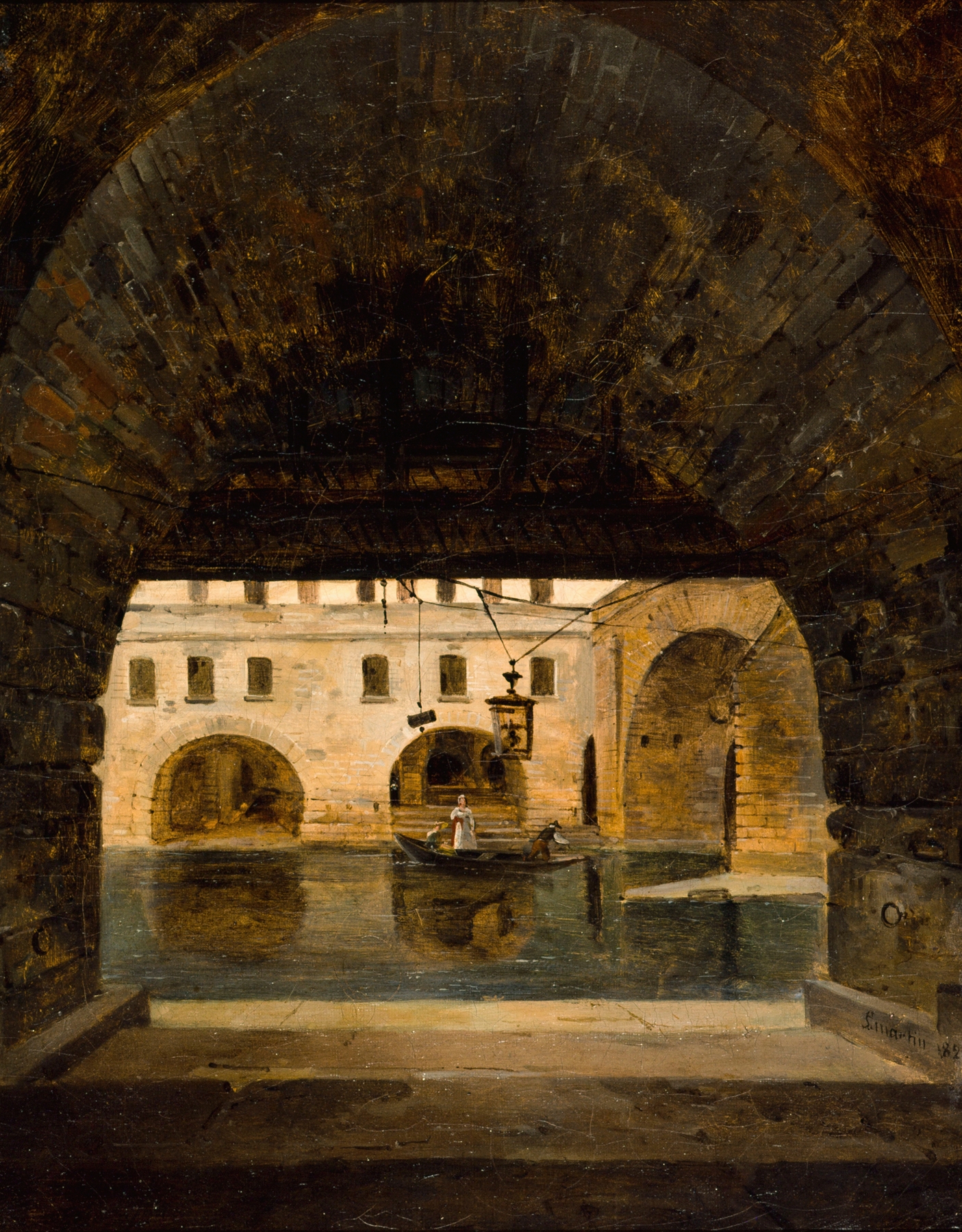 Les cagnards de l’Hôtel-Dieu by Alexandre Pau de Saint-Martin, oil painting depicting figures in a hospital.