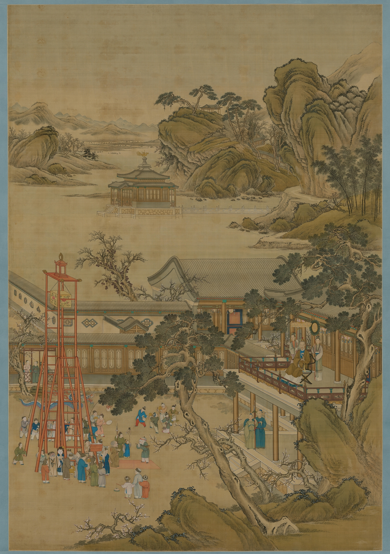 Emperor Qianlong’s Lantern Festival, by Giuseppe Castiglione, public domain
