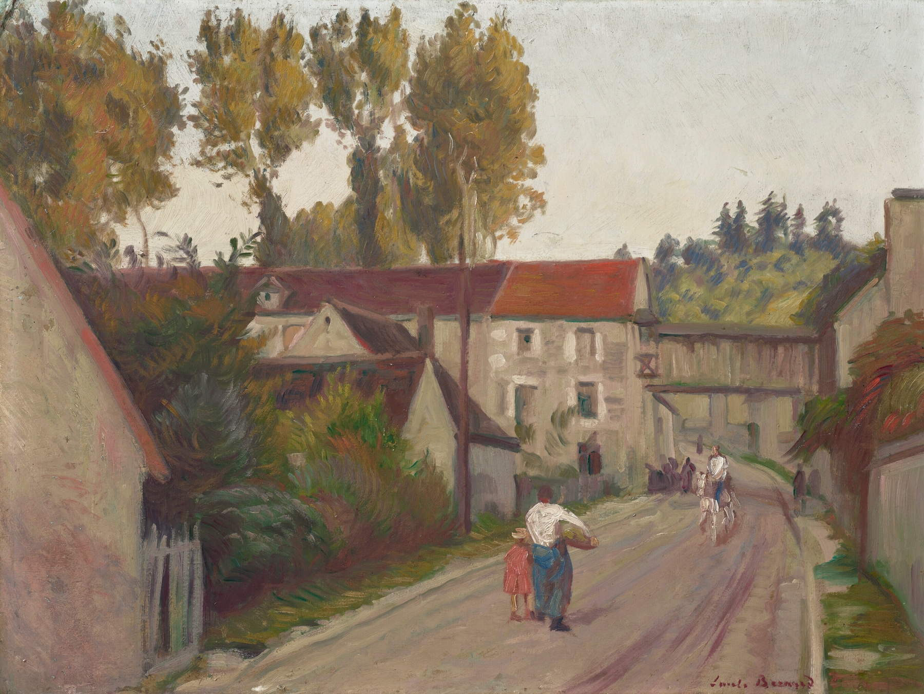 Vue de tonnerre ou Le moulin d’enfer by Emile Bernard, oil on canvas depicting a stormy landscape.