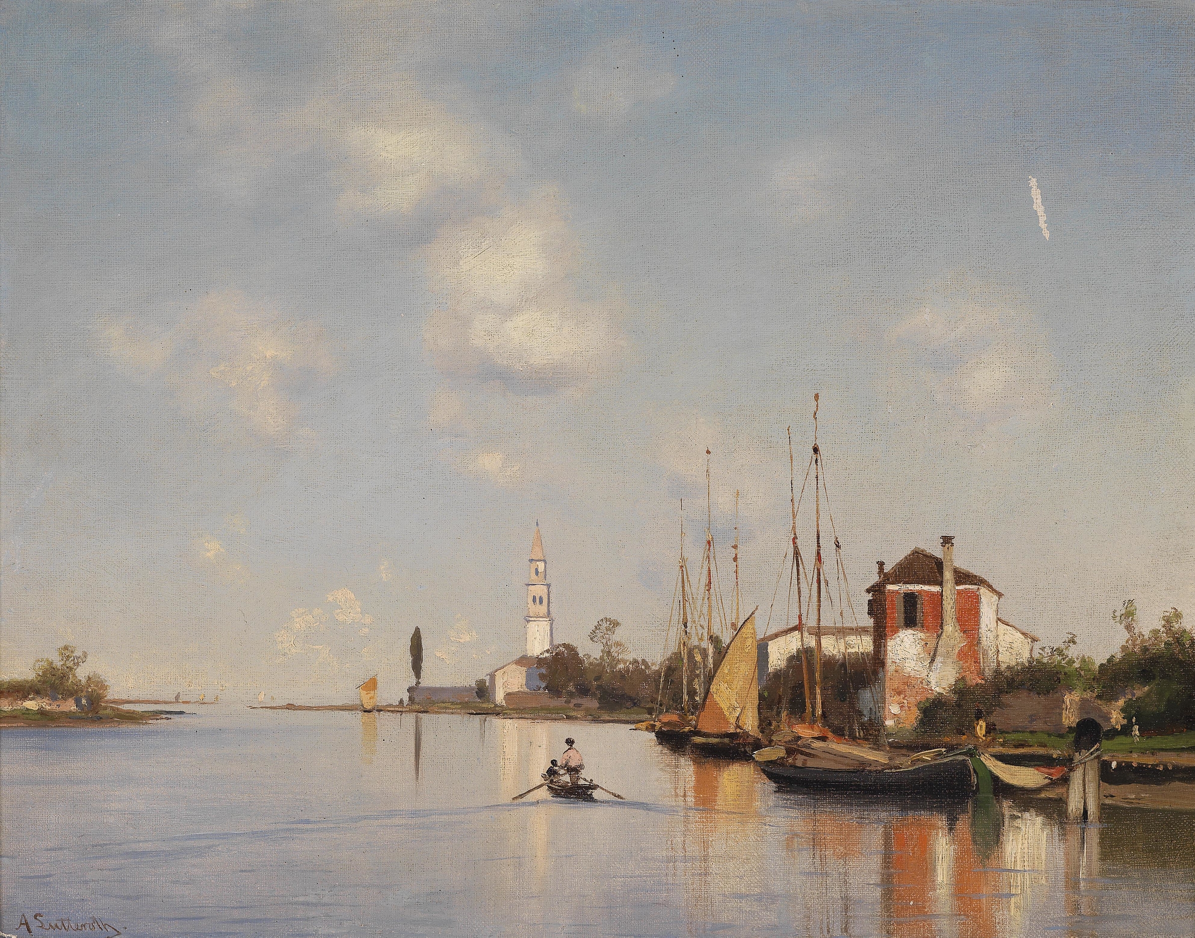Mazzorbo Bei Venedig, by Ascan Lutteroth, public domain