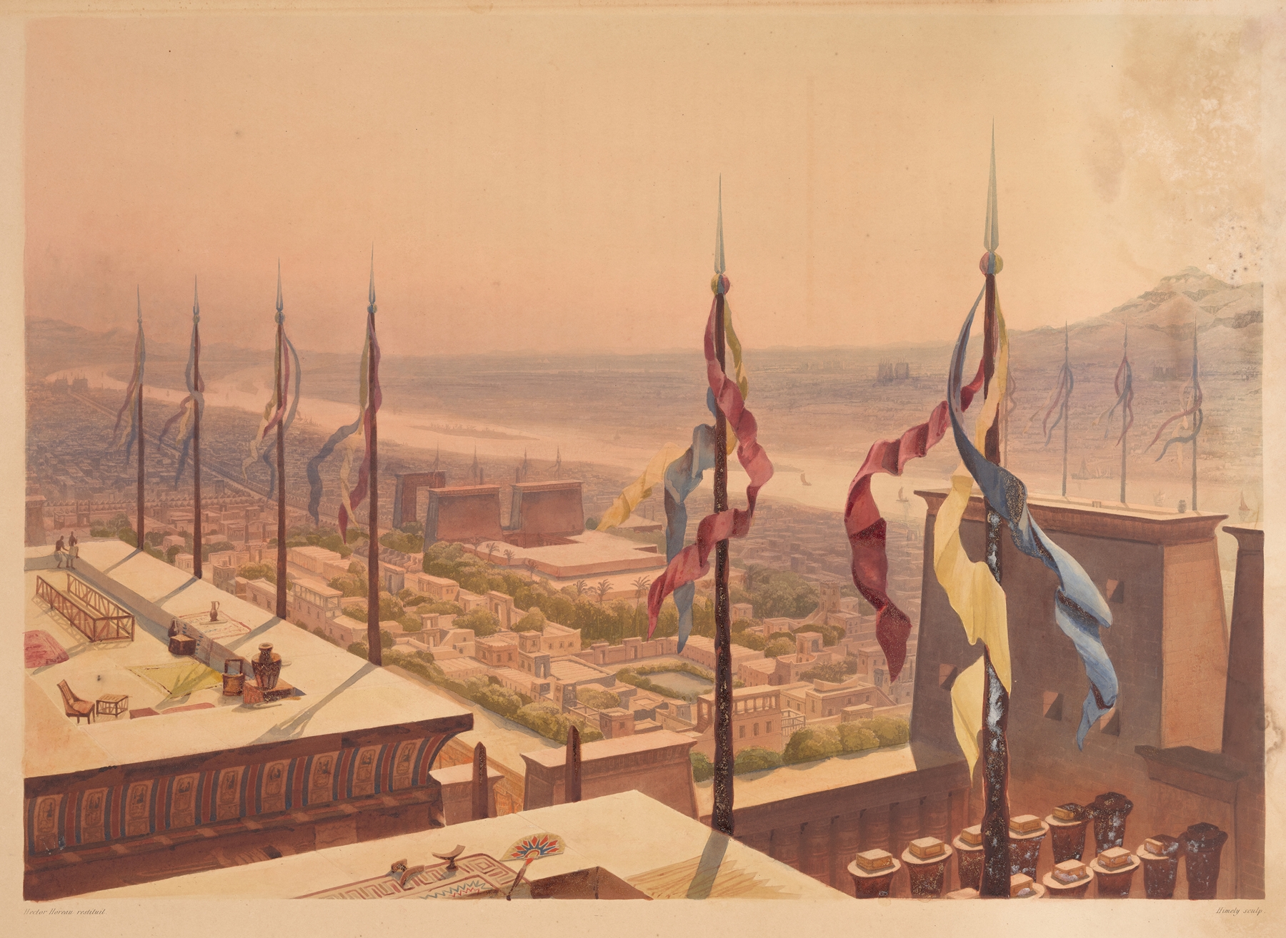 Thebes, by Hector Horeau, public domain