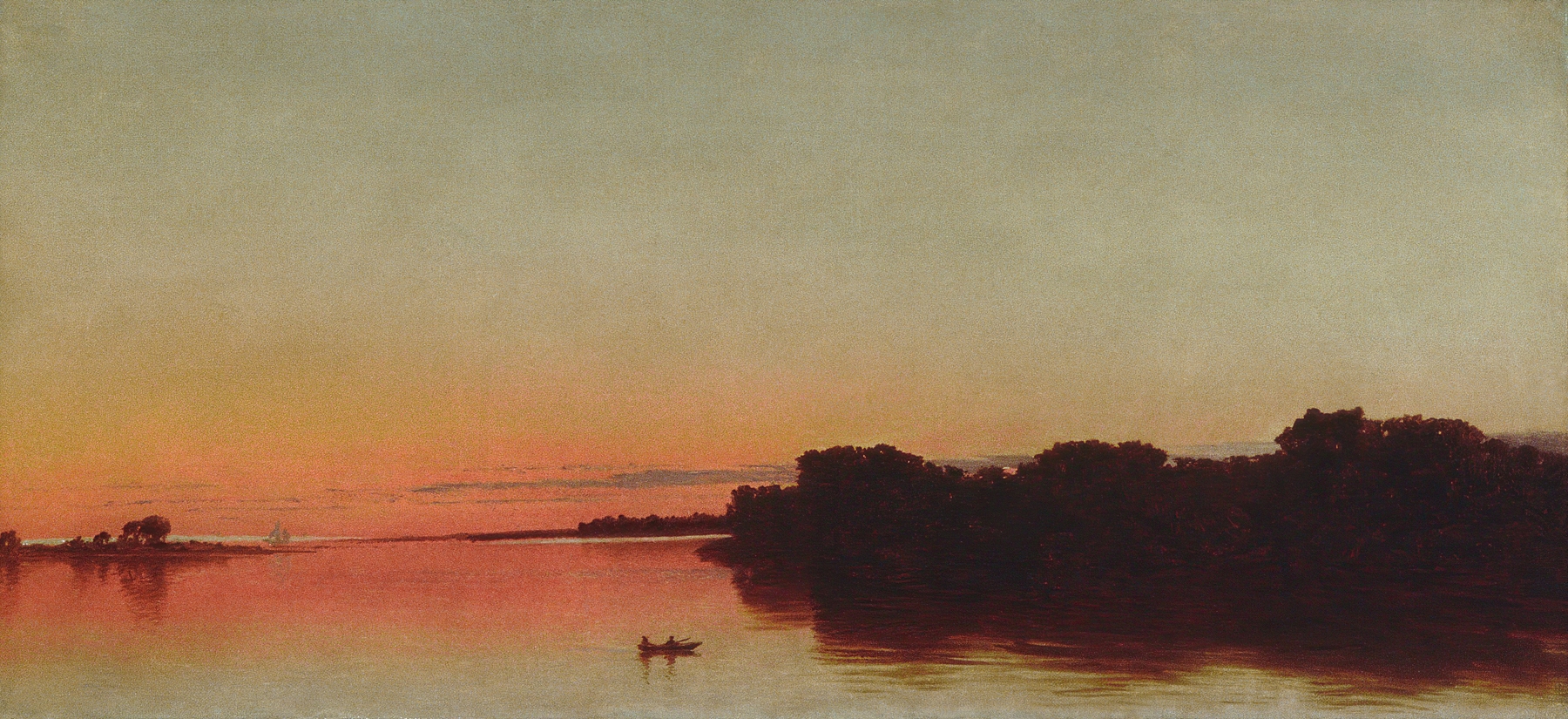 Twilight on the Sound, Darien, Connecticut, by John Frederick Kensett, public domain
