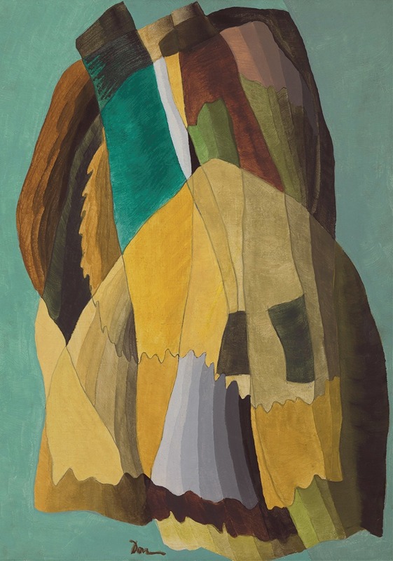 A landscape painting by Arthur Dove depicting a serene shore road.