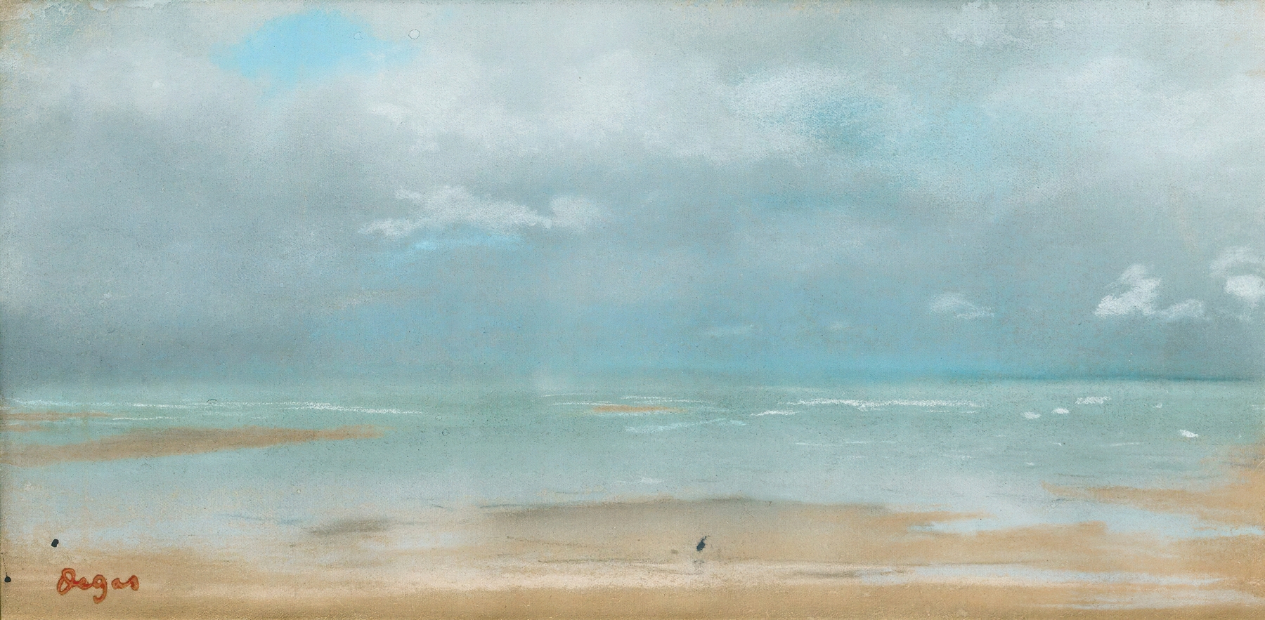 Plage À Marée Basse, by Edgar Degas, public domain