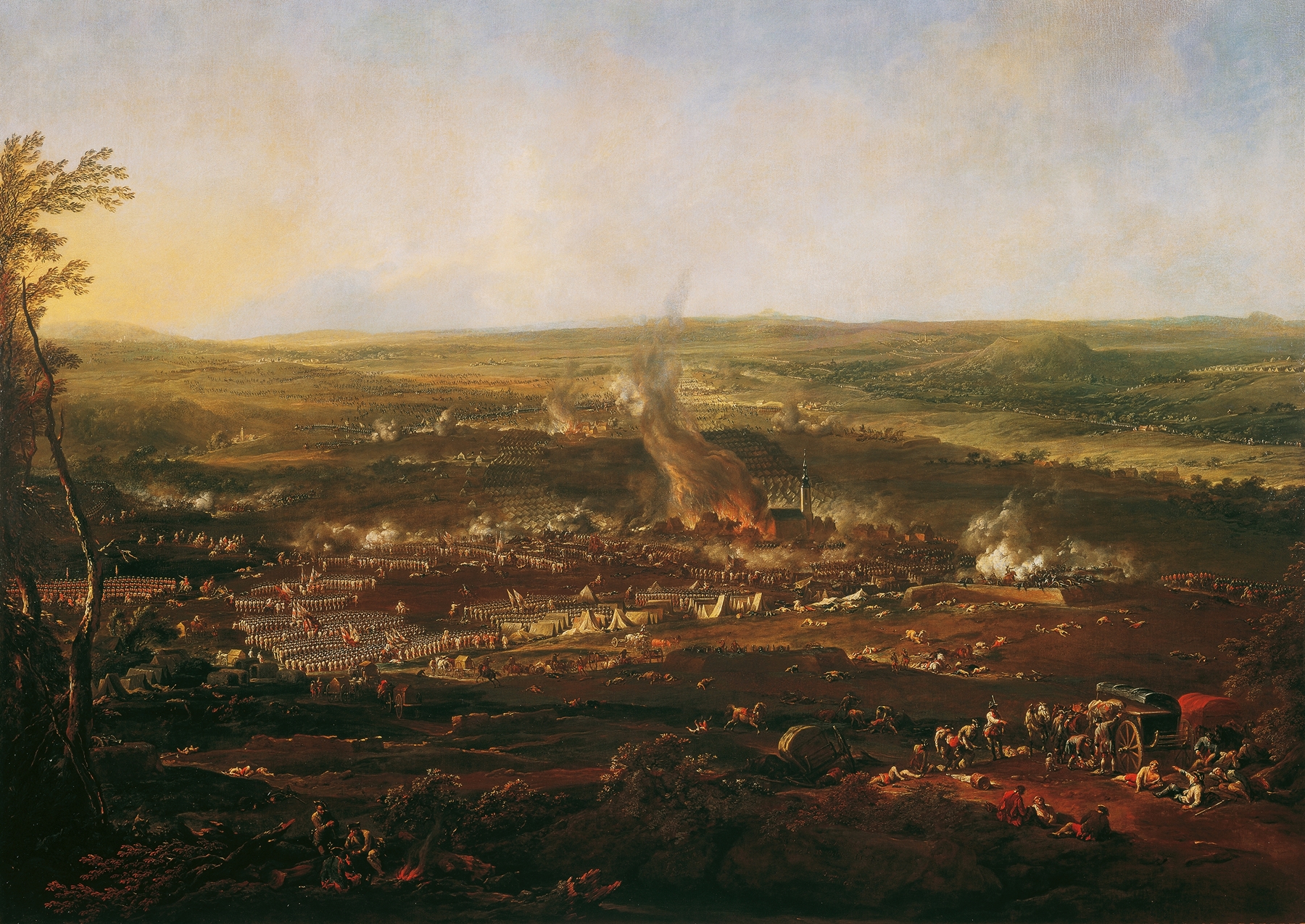 Die Schlacht bei Hochkirch, by Johann Christian Brand, public domain