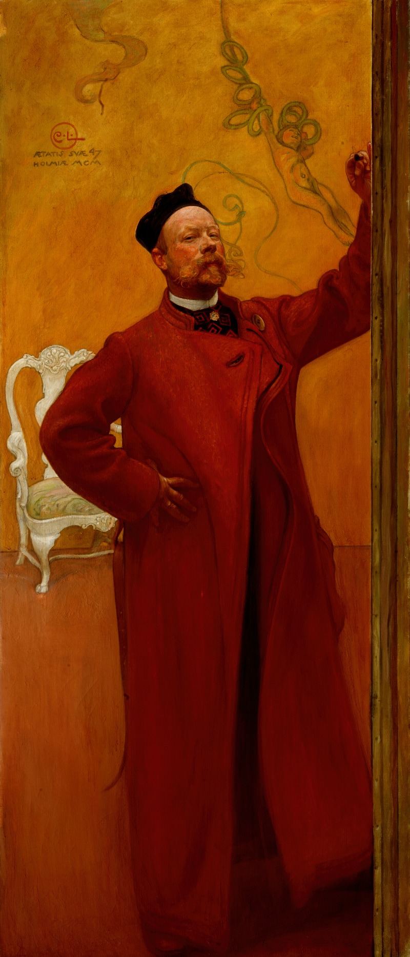 A self-portrait of Carl Larsson reflecting his artistic style and personality.