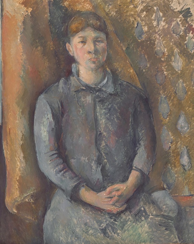 A portrait of Madame Cézanne by Paul Cézanne.