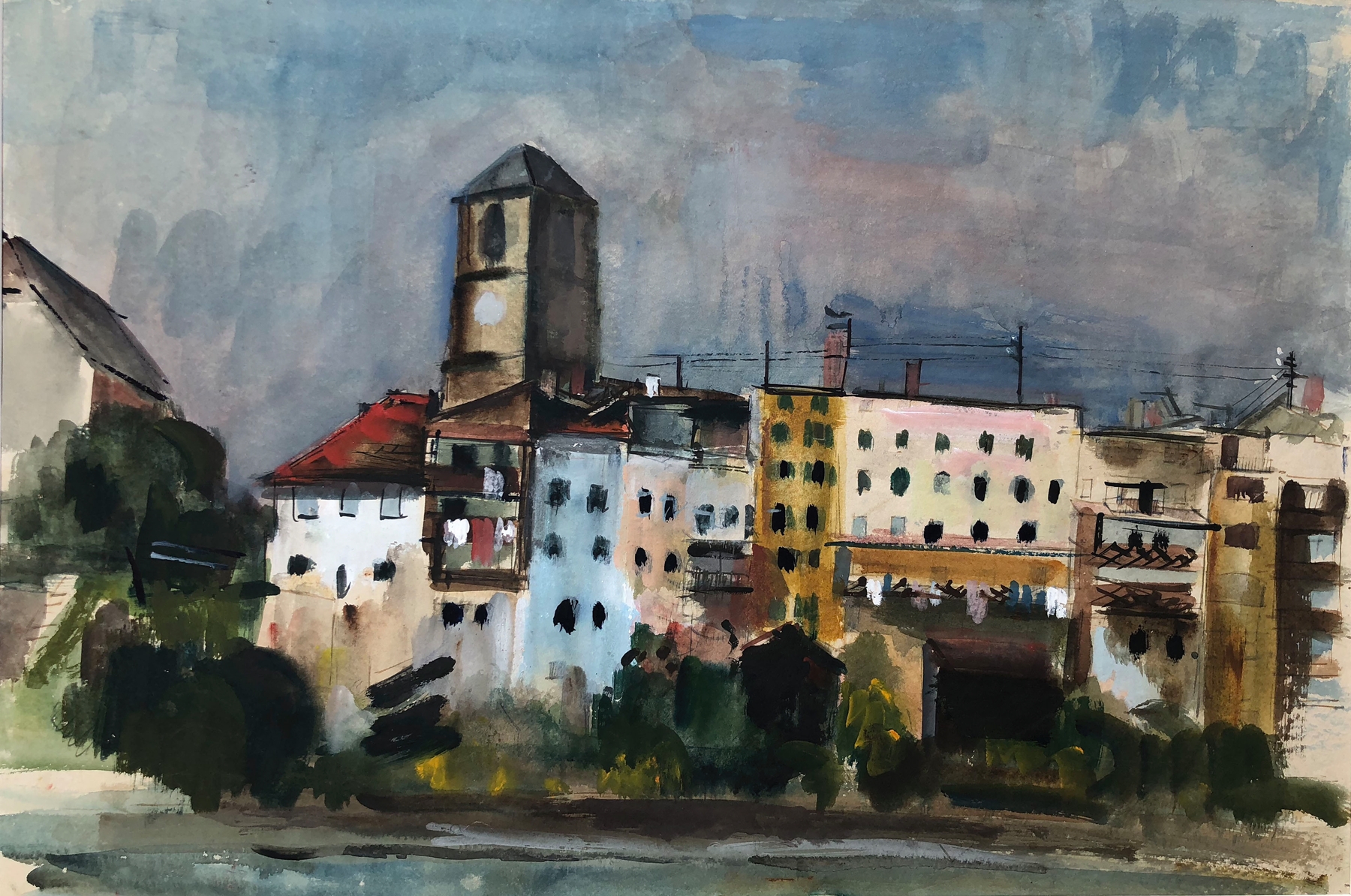 Wasserburg am Inn – Innfront., by Otto Geigenberger, public domain