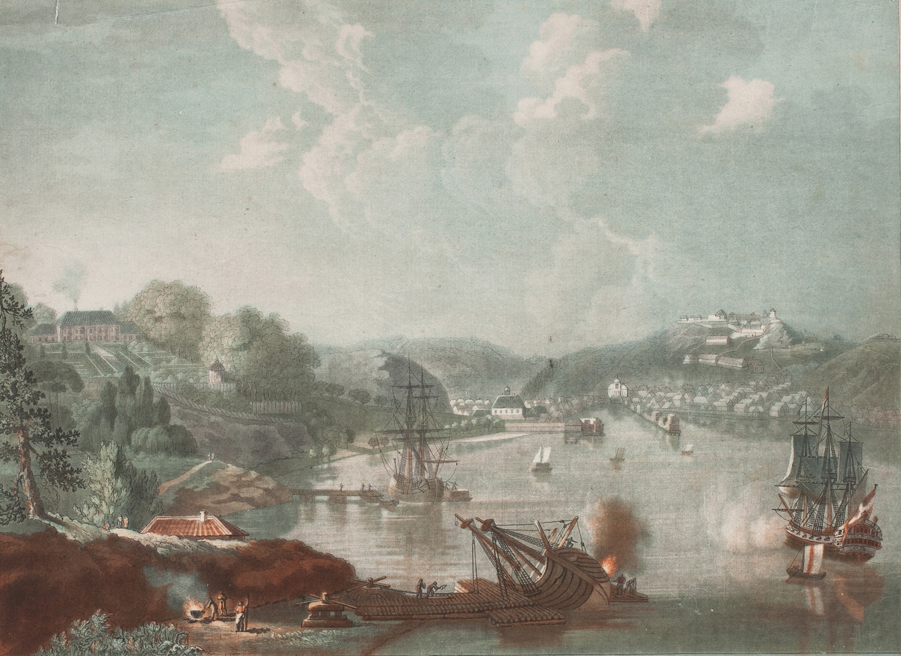 Vue de la ville Frederikshald, by Georg Haas, public domain