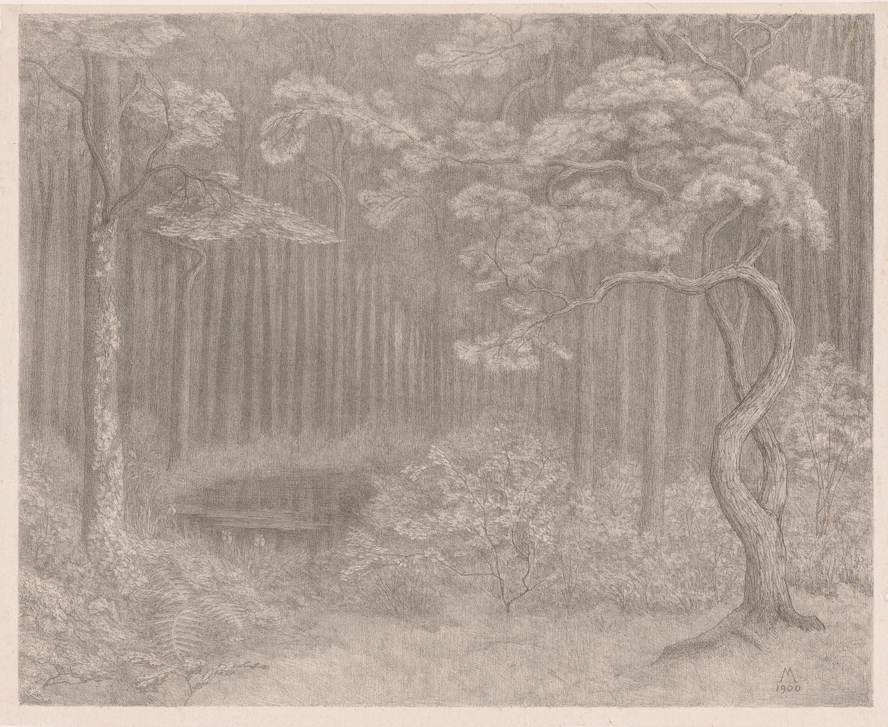 Bosgezicht, by Simon Moulijn, public domain