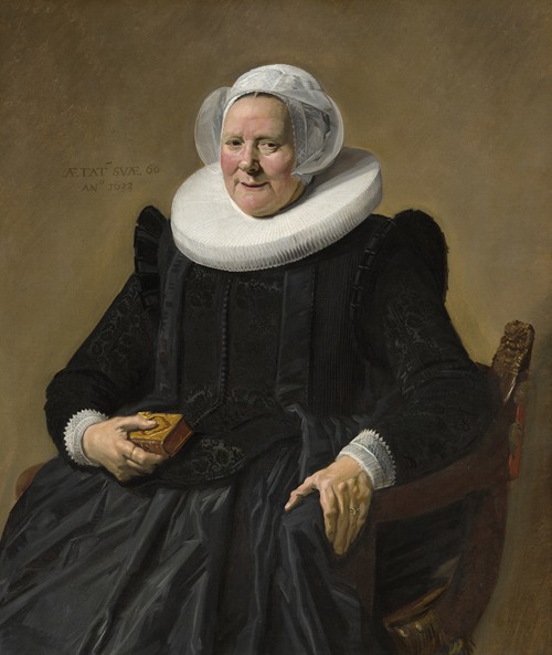 A portrait of an elderly lady by Frans Hals, showcasing his distinctive brushwork.