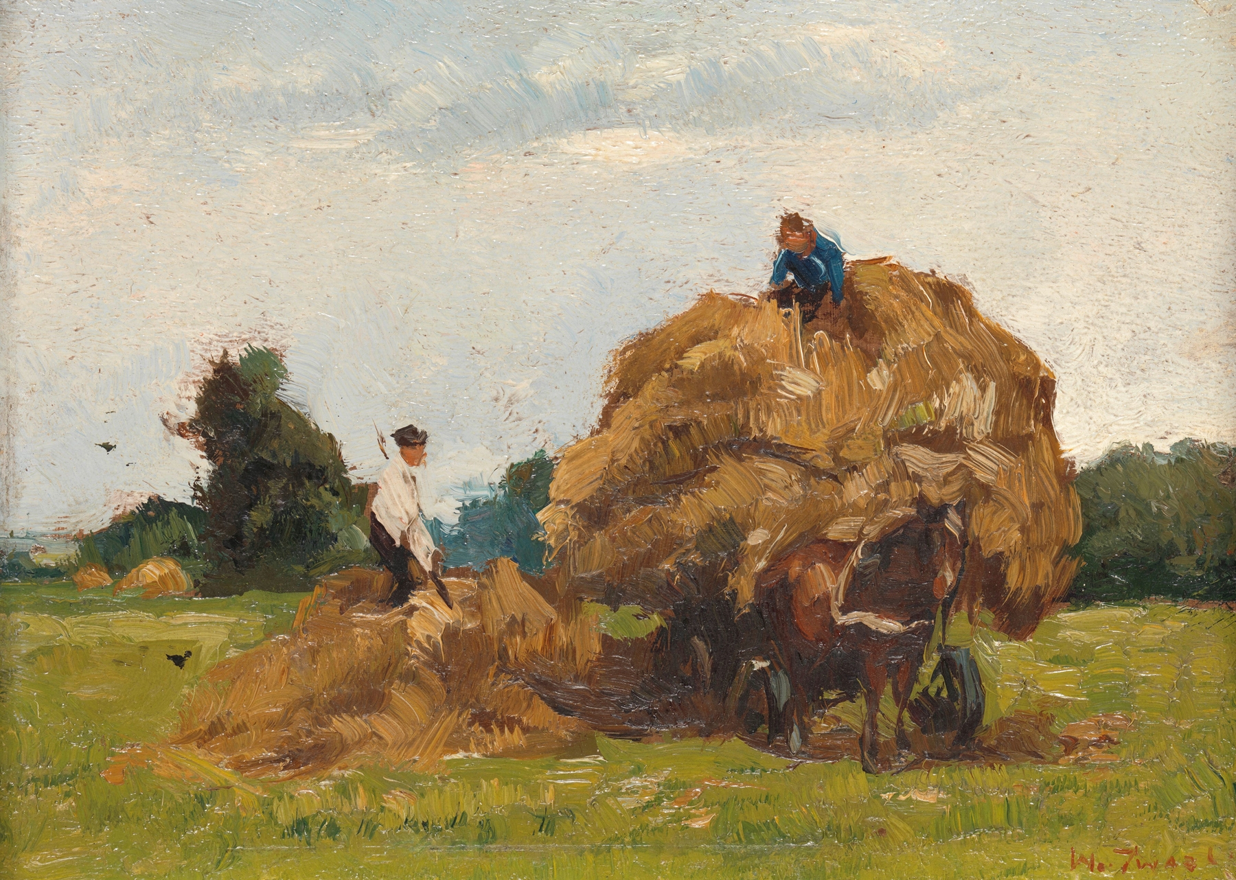 Hay Wagon, by Willem de Zwart, public domain