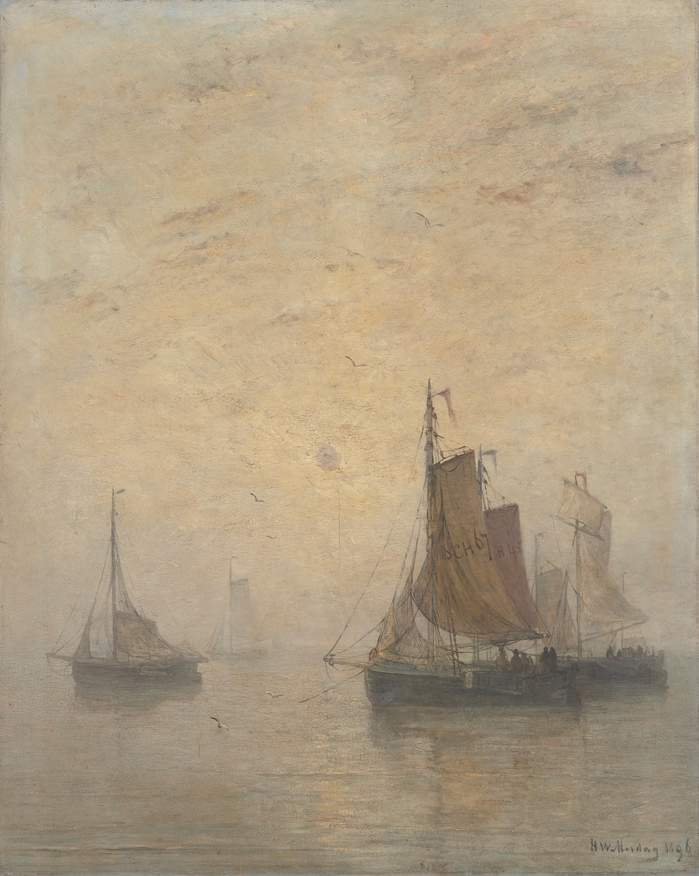 Misty Weather, by Hendrik Willem Mesdag, public domain