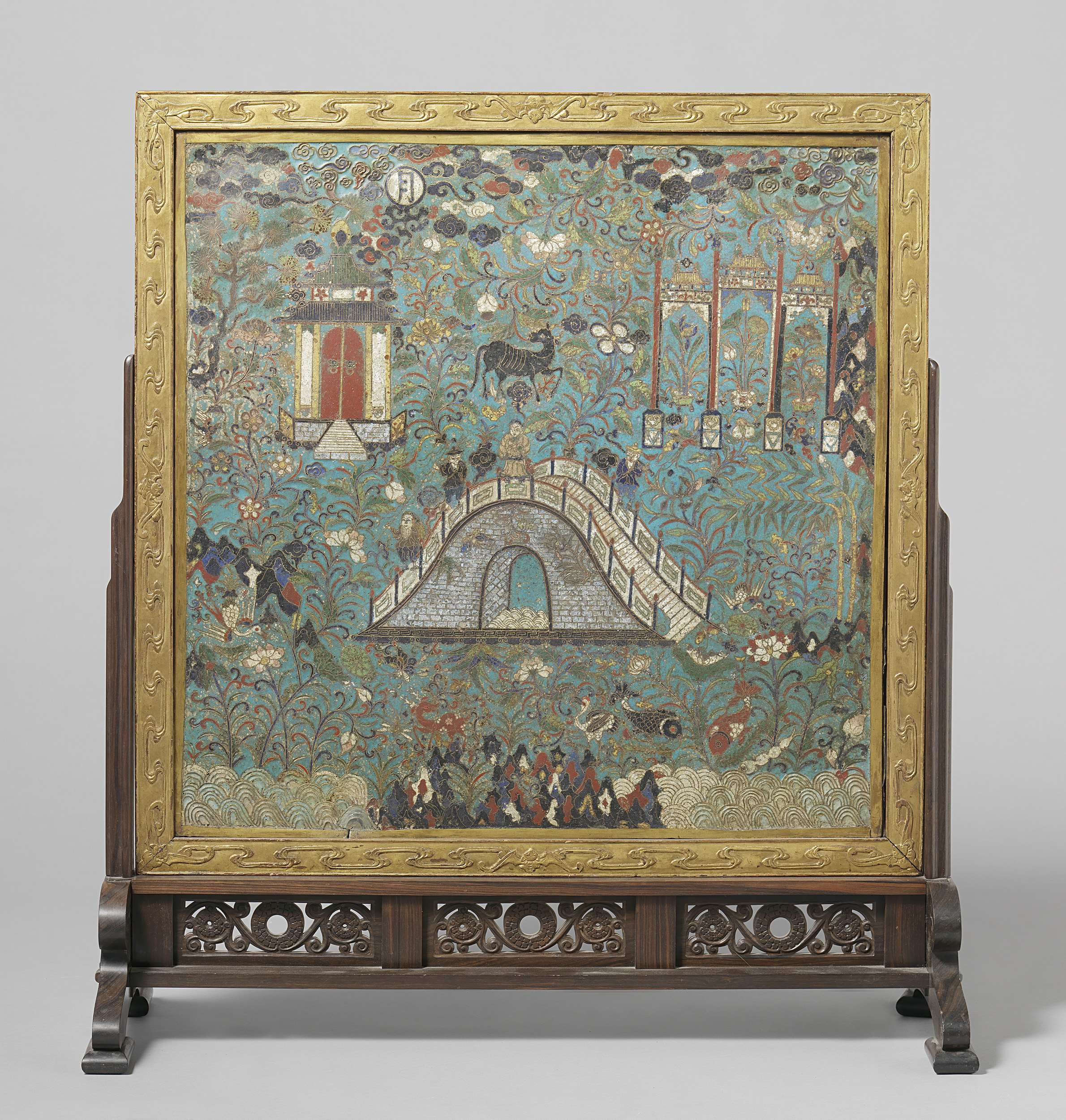 Wood panel depicting Emperor Ming Huang's quest for immortality by unknown artist