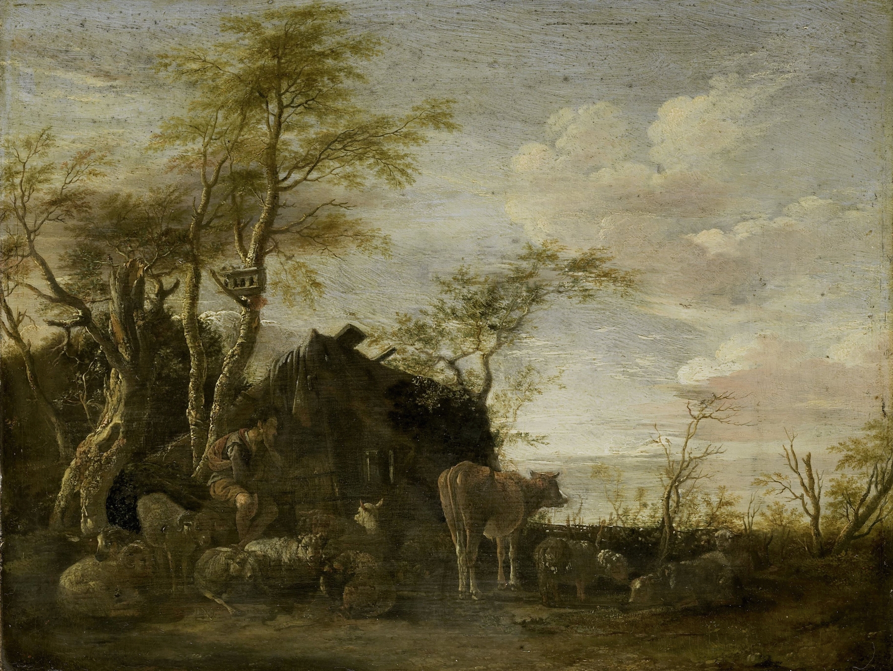 A herdsman’s hut, by Paulus Potter, public domain