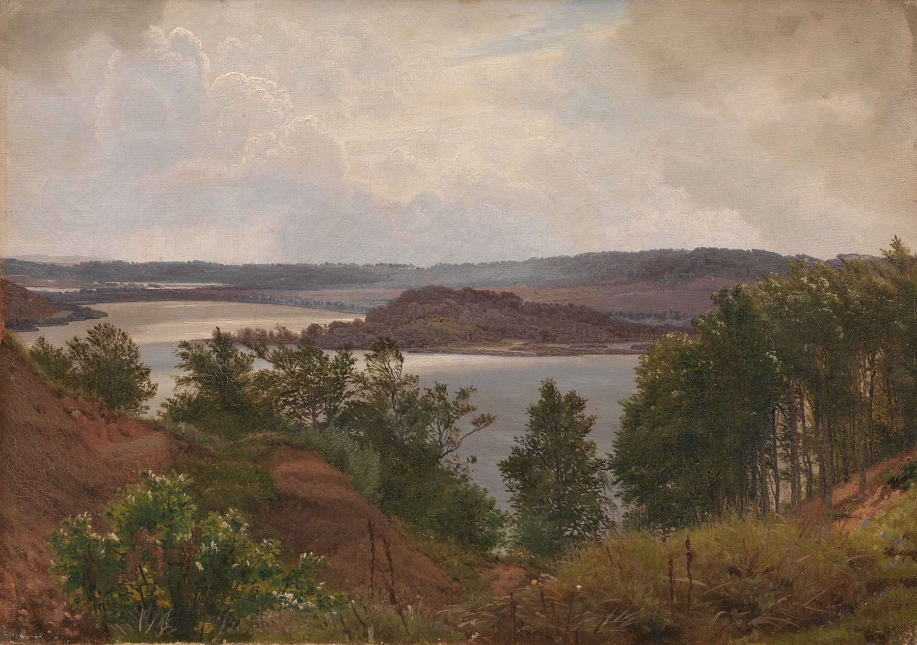 Landscape of The Lakes at Laven near Silkeborg, oil on canvas by Vilhelm Kyhn