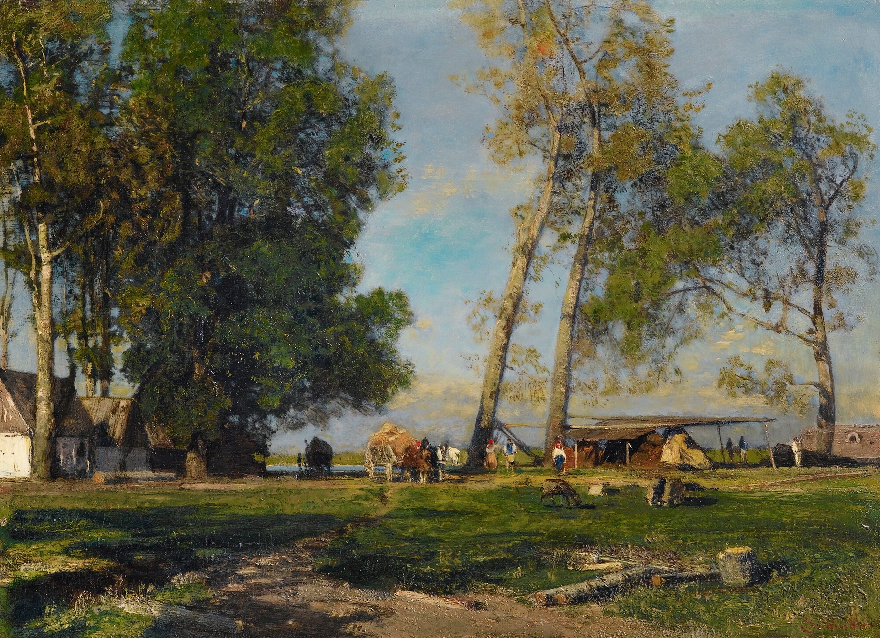 The Prater Gardens, Vienna, by Emil Jakob Schindler, public domain