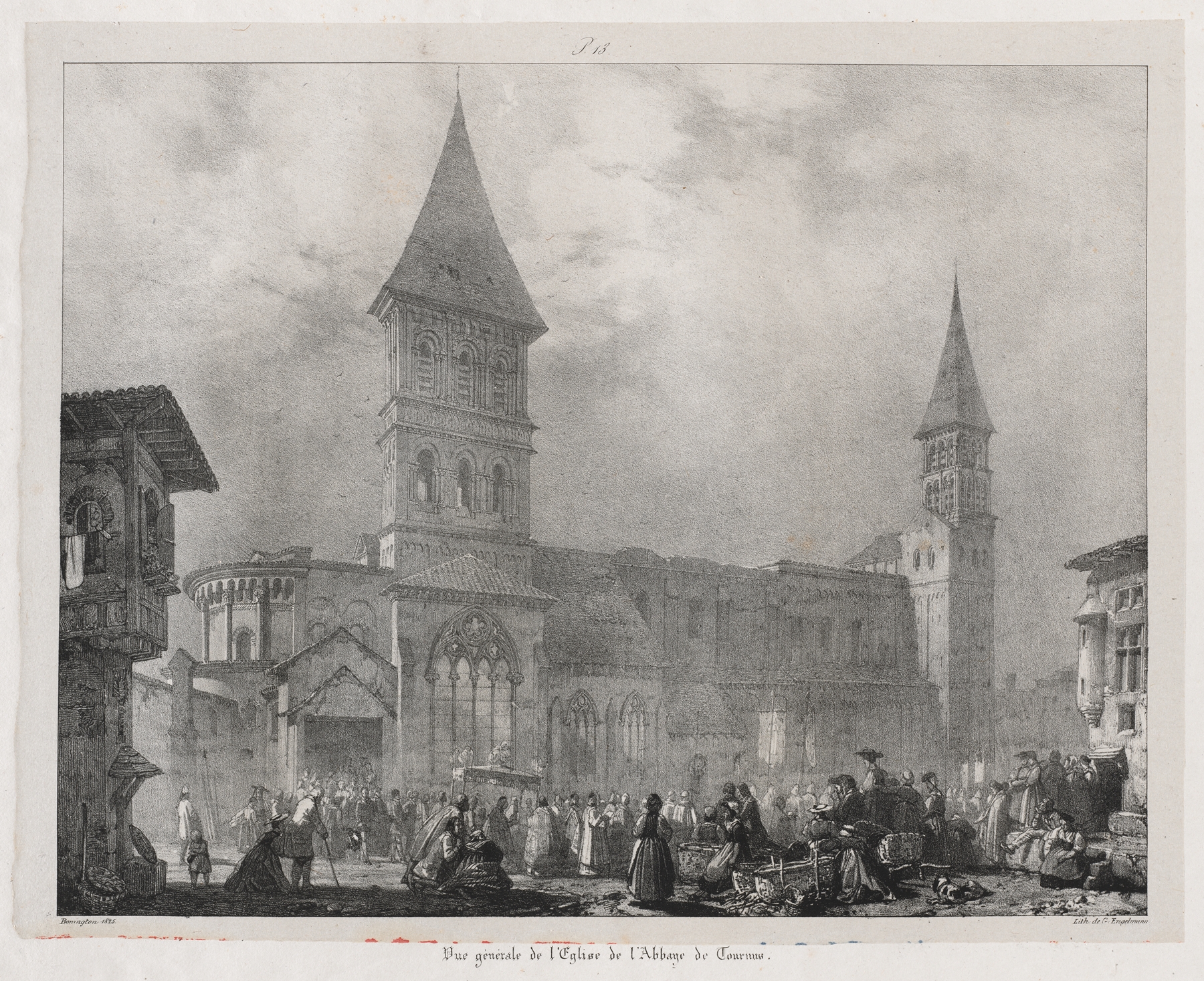 Église de l’abbaye de Tournus, by Richard Parkes Bonington, public domain