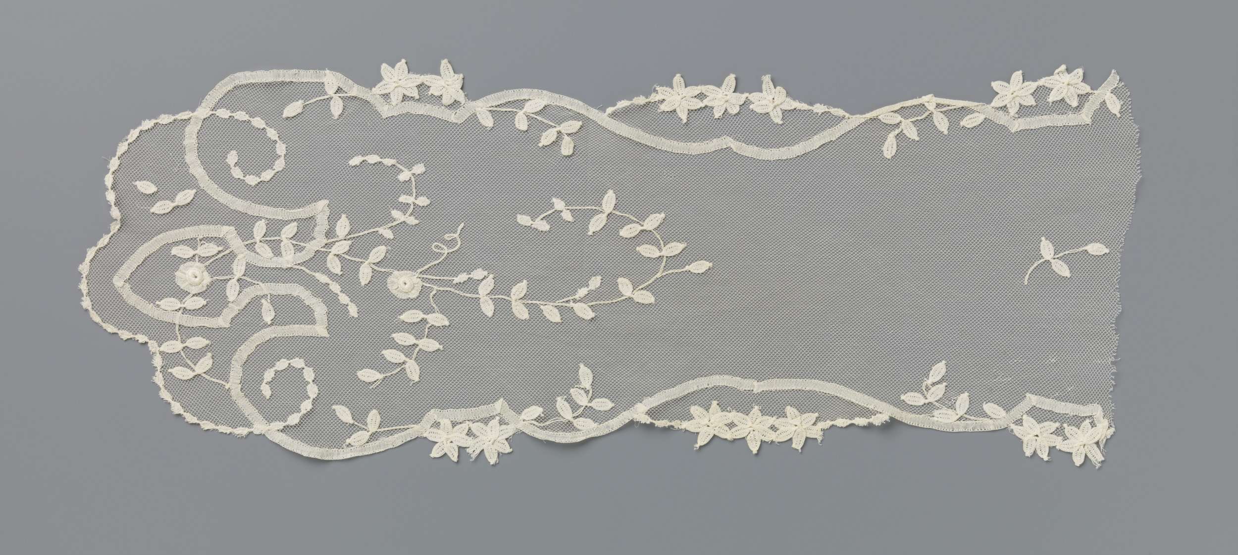 Delicate lacework by Unknown Artist, medium lace, depicting craftsmanship and industrialization.