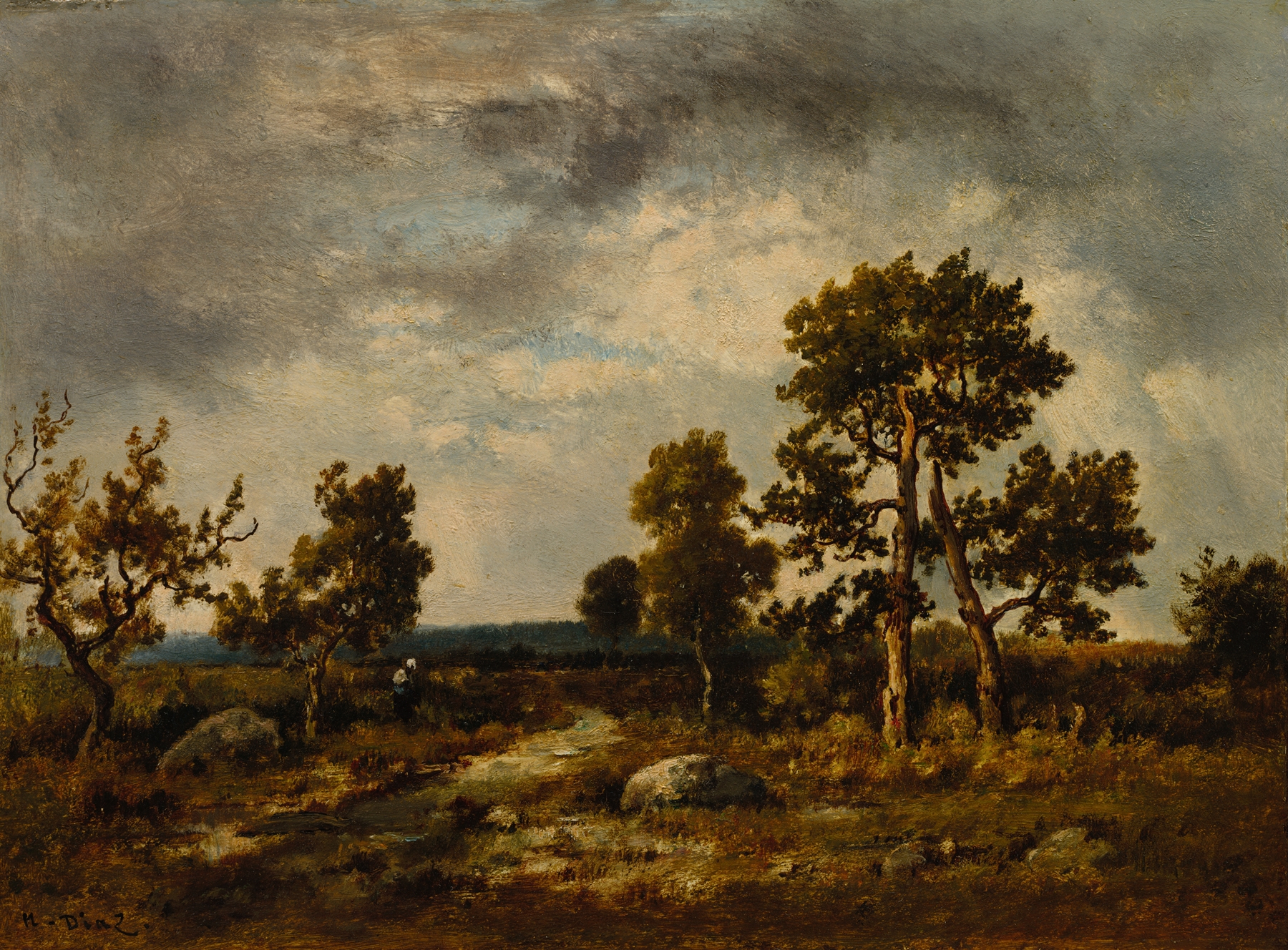 Path near the pond of vipers, oil painting by Narcisse-Virgile Diaz de La Peña