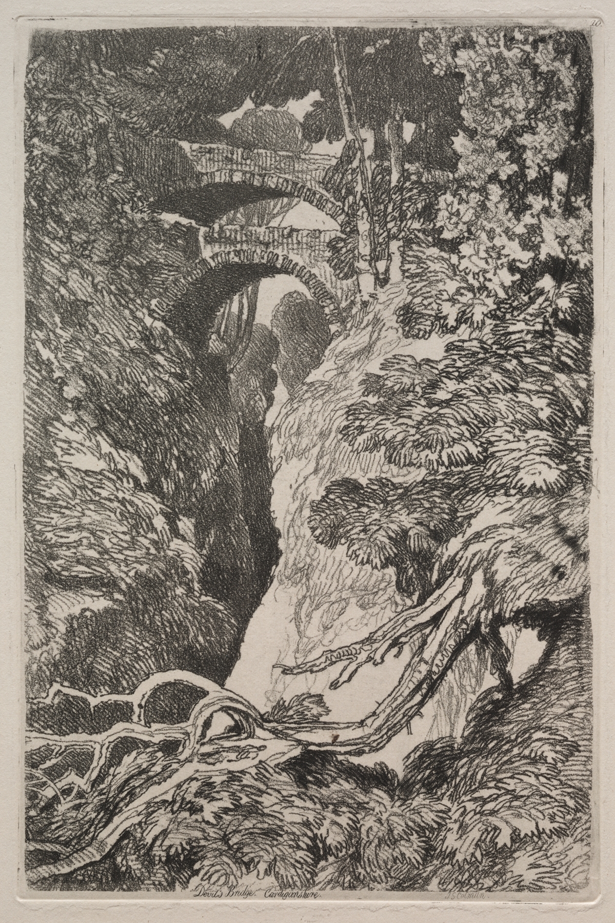Devil’s Bridge, Cardiganshire, oil painting by John Sell Cotman