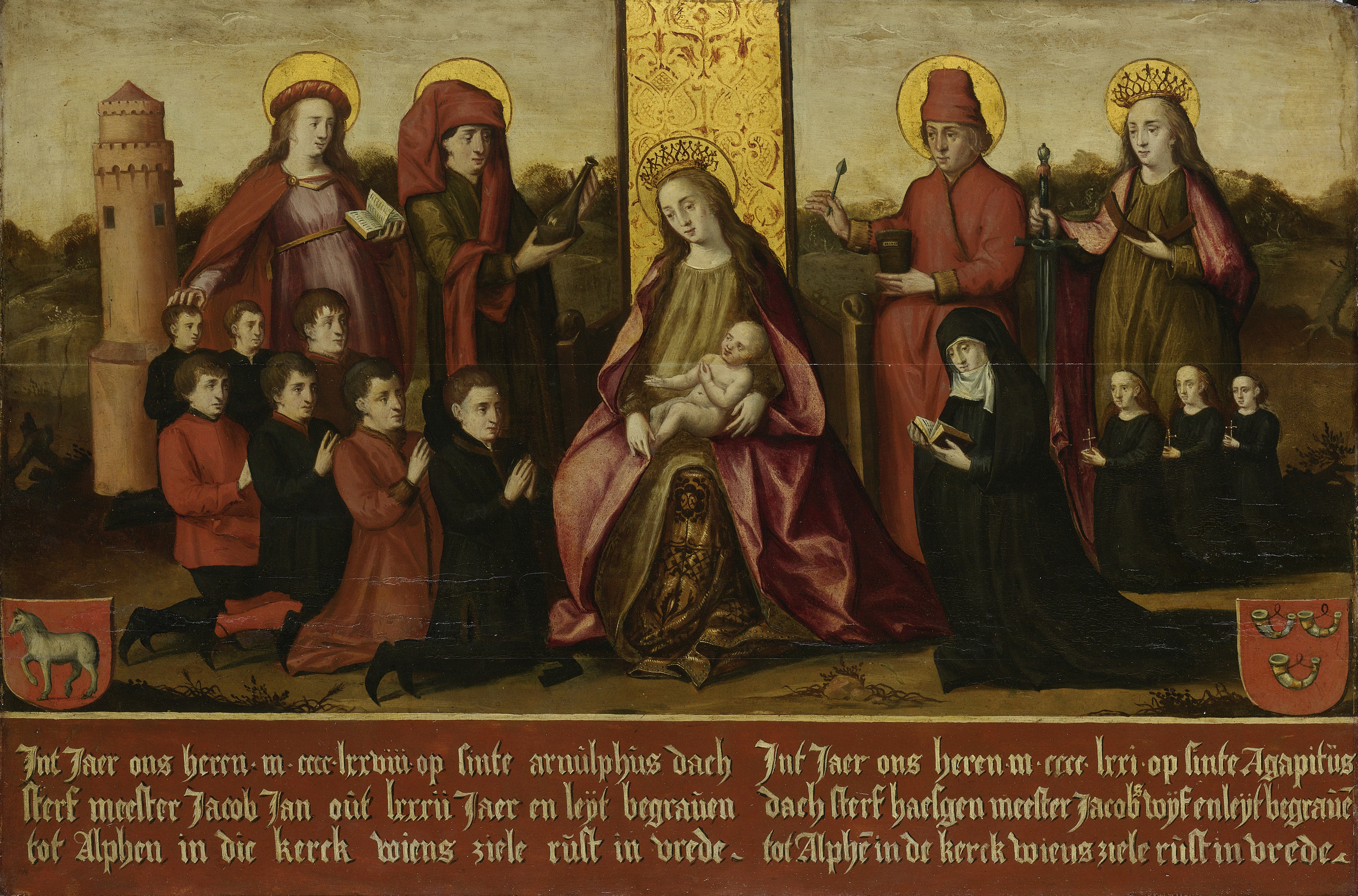 Memorial panel for Jacob Jan van Assendelft and his wife, oil on panel, unknown artist
