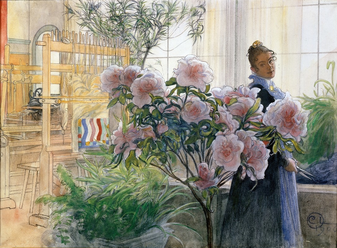 A vibrant floral composition featuring azaleas in full bloom.
