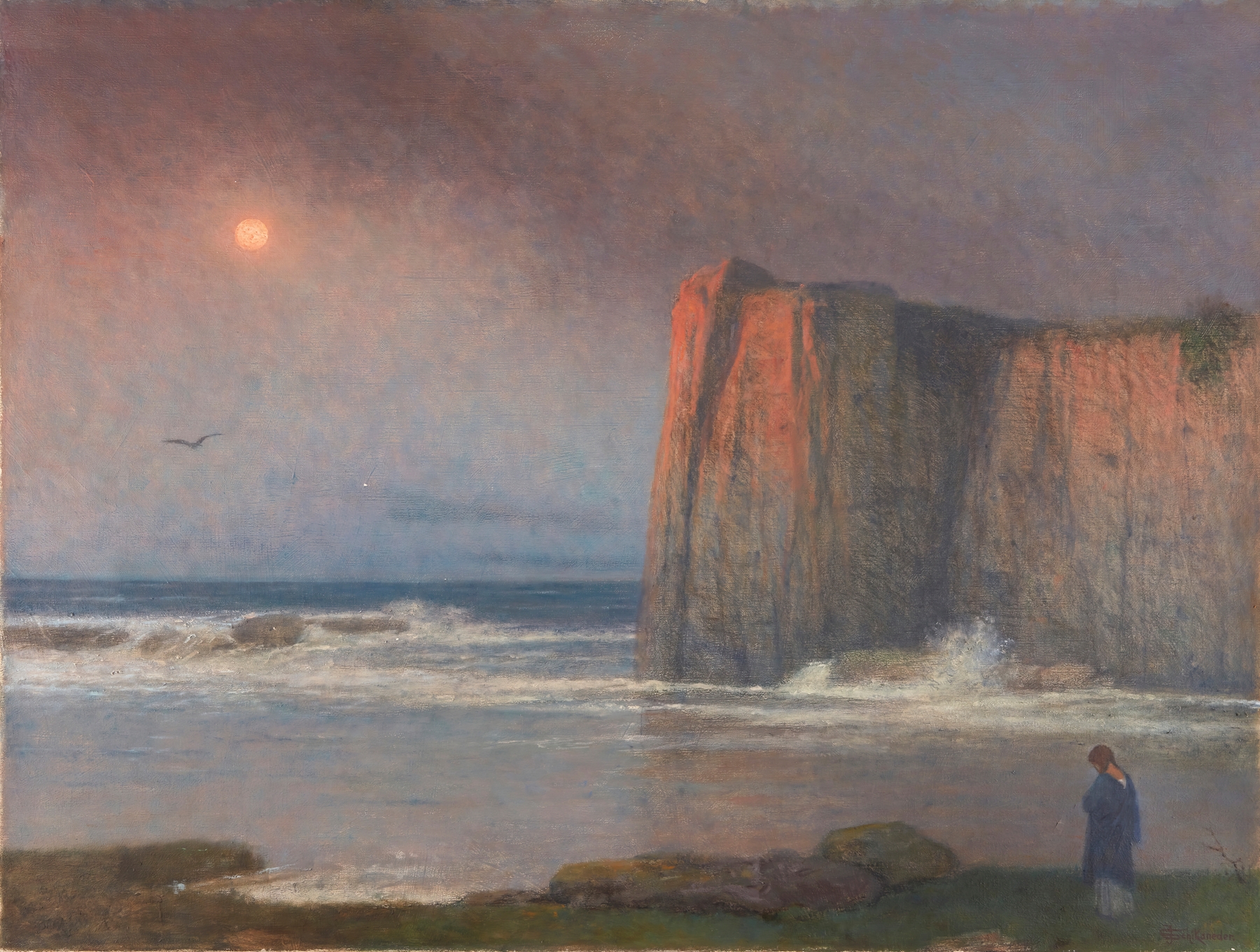 The Calm Sea, Nocturne, by Jakub Schikaneder, public domain