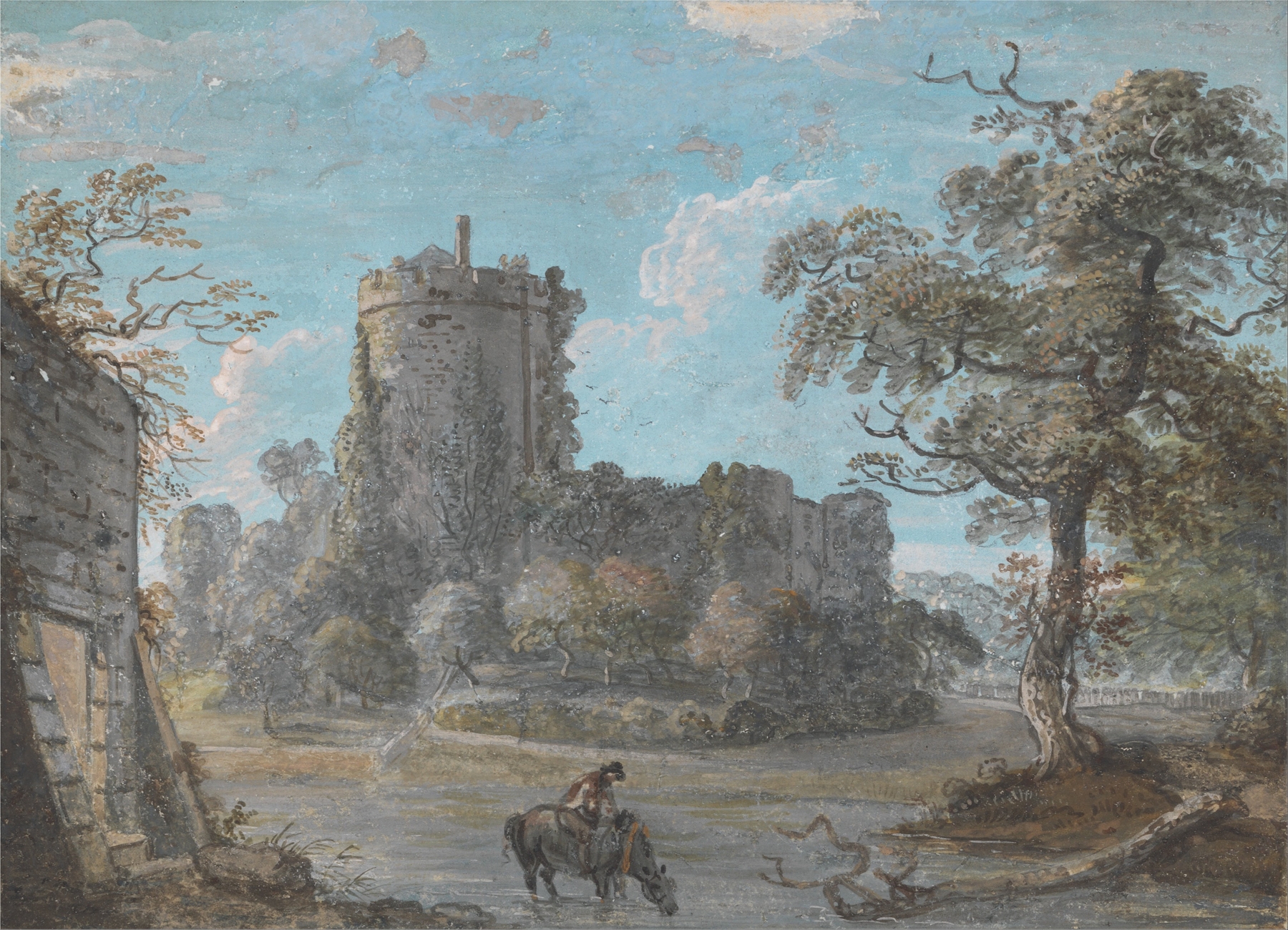The Entrance to Chepstow Castle, by Paul Sandby, public domain